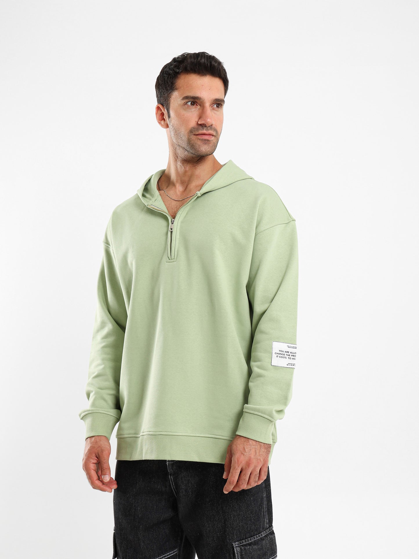 Melton Hoodie with Metal Snaps