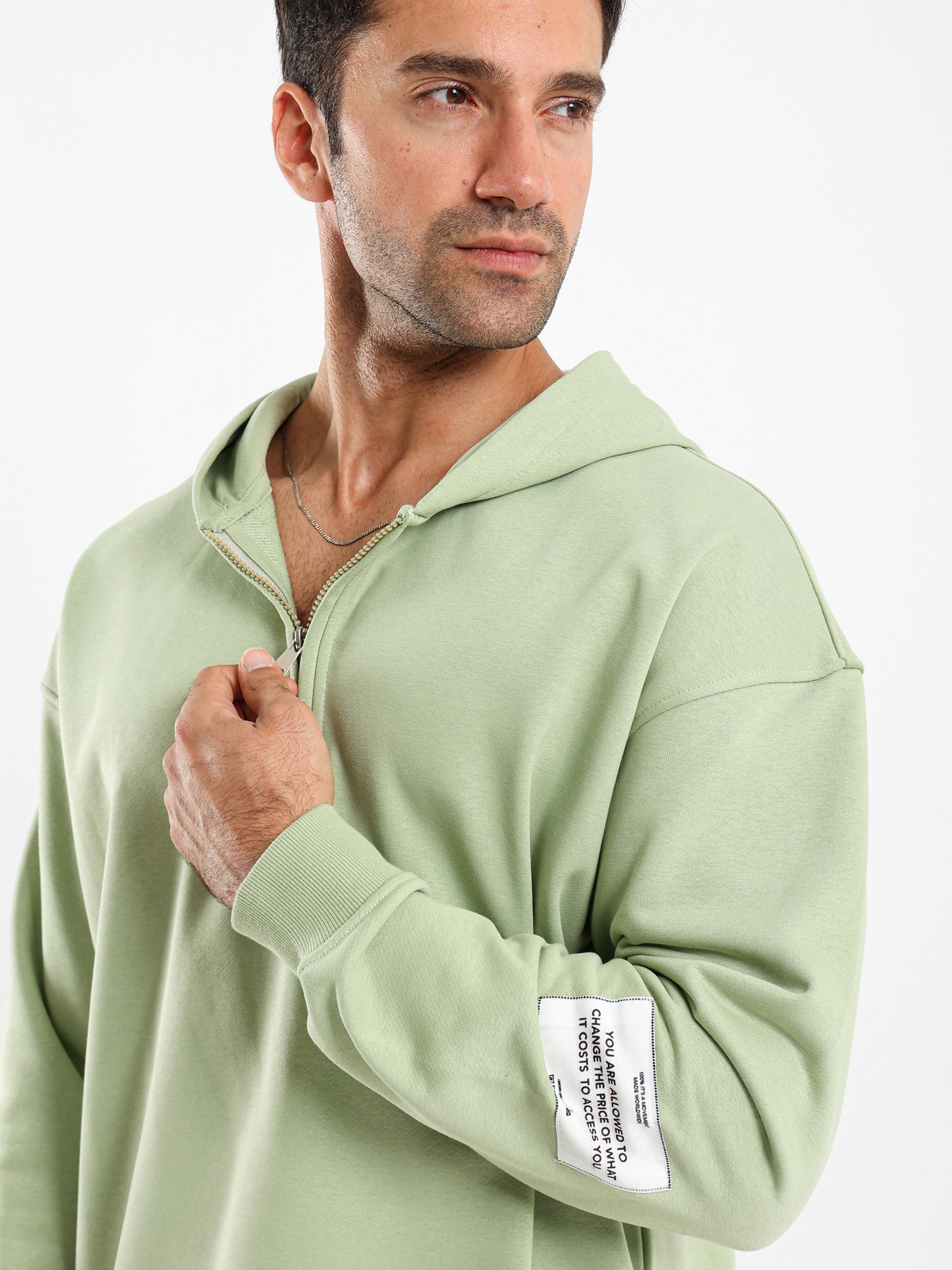 Melton Hoodie with Metal Snaps