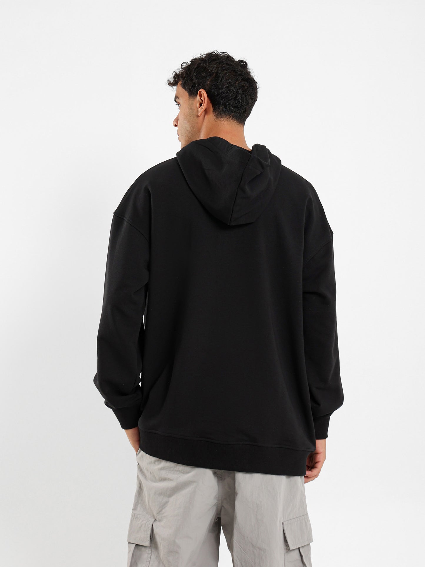 Melton Hoodie with Metal Snaps