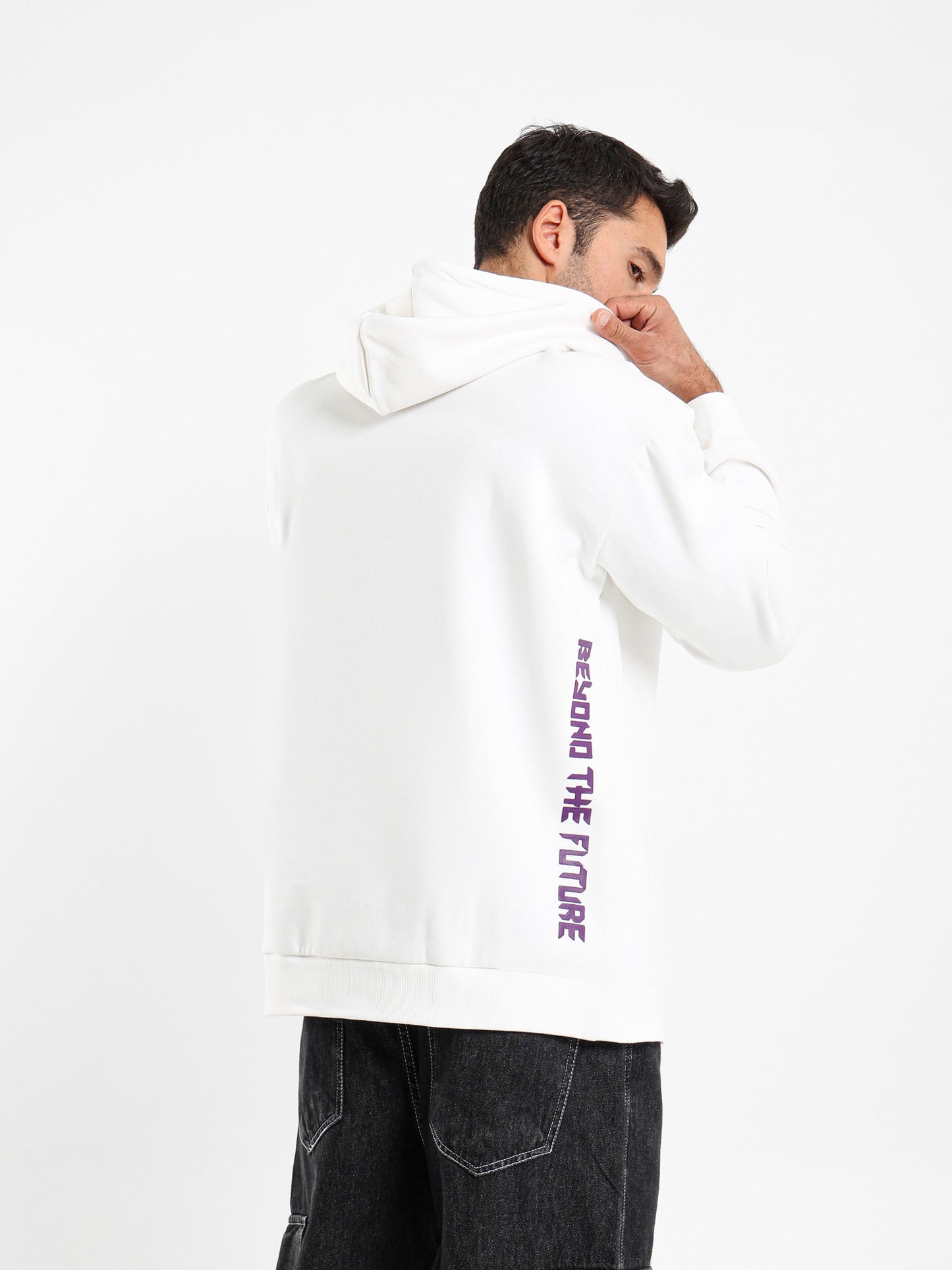 Brushed Melton Hoodie with Hood