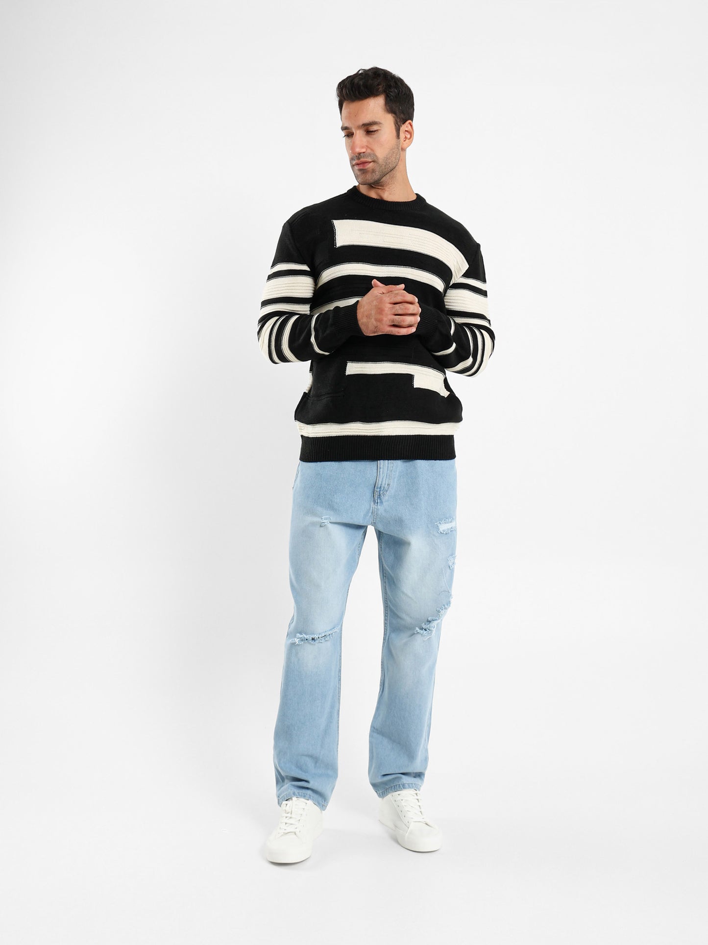 Round Neck Lined Sweater