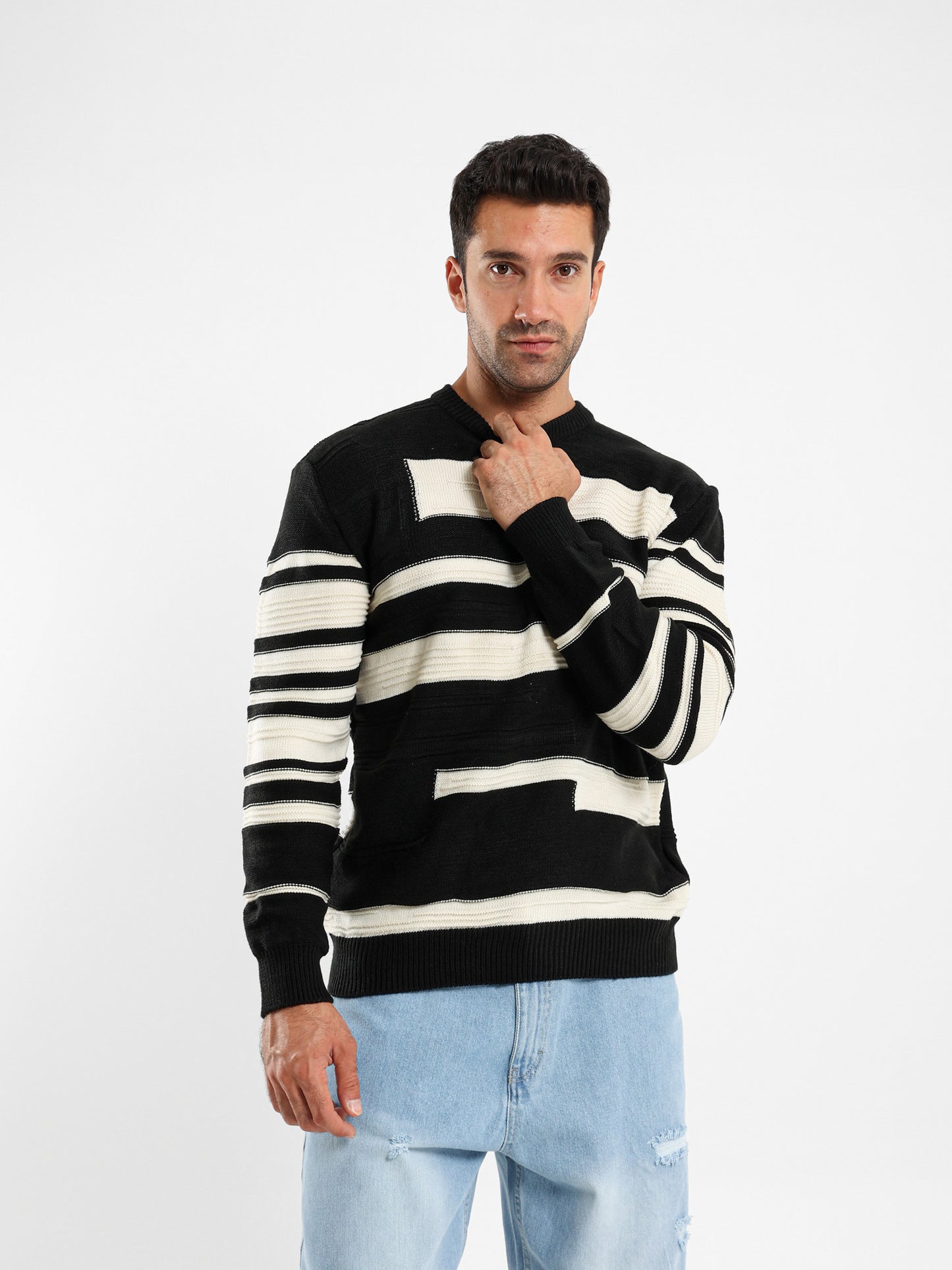 Round Neck Lined Sweater