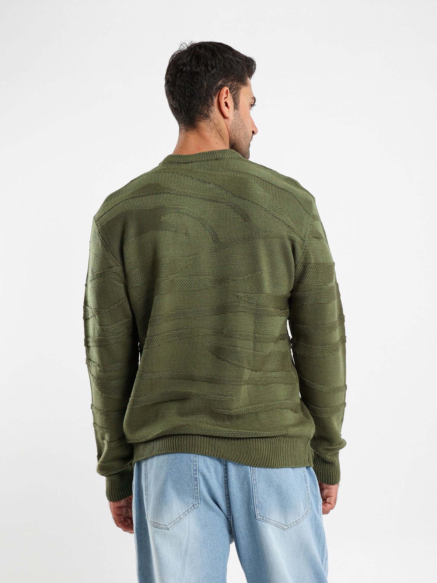 Two-Tone Multi-Knit Pullover