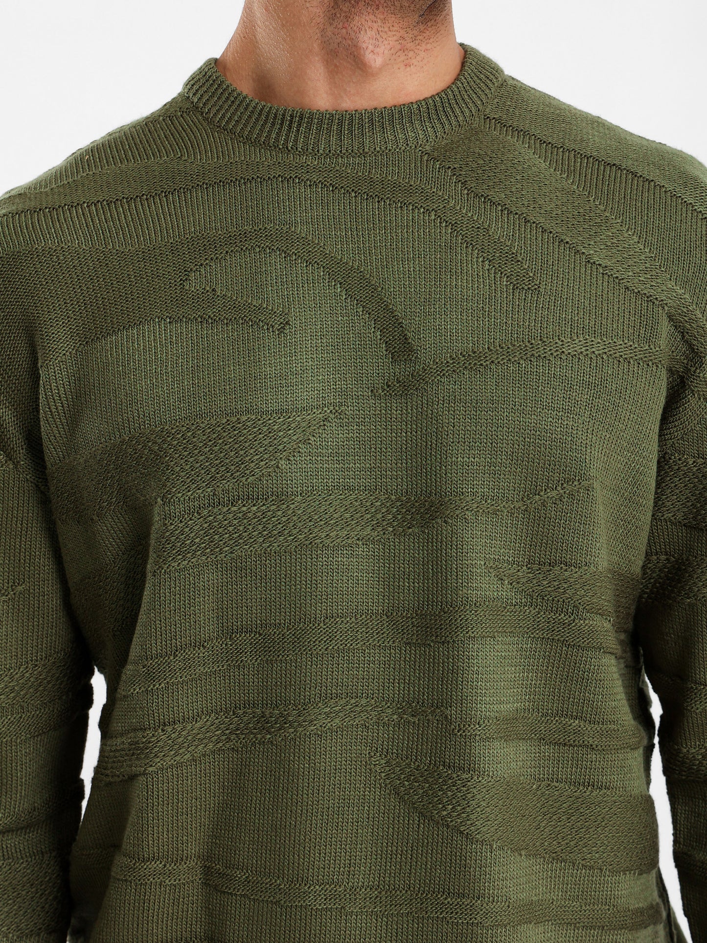 Two-Tone Multi-Knit Pullover