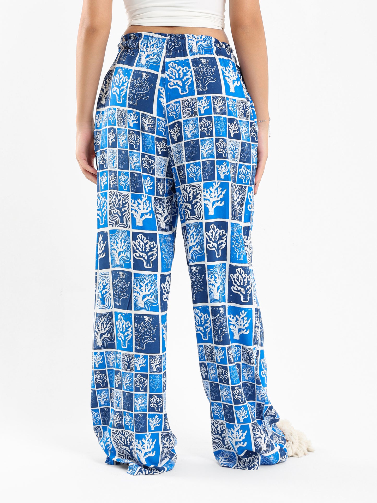 Printed Wide-Leg Pants