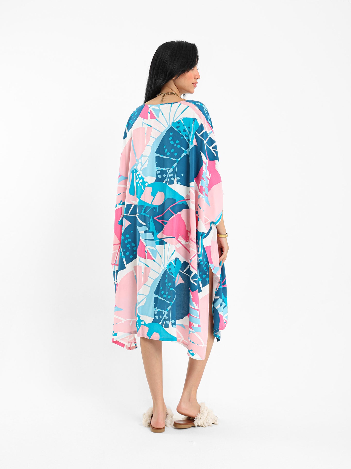 Printed Kimono with Side Slit