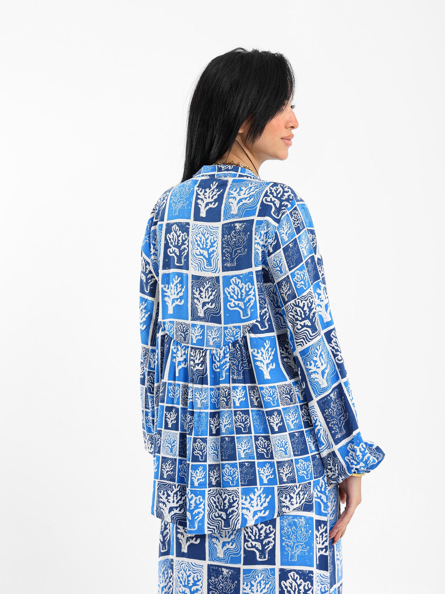 Printed High-Low Shirt