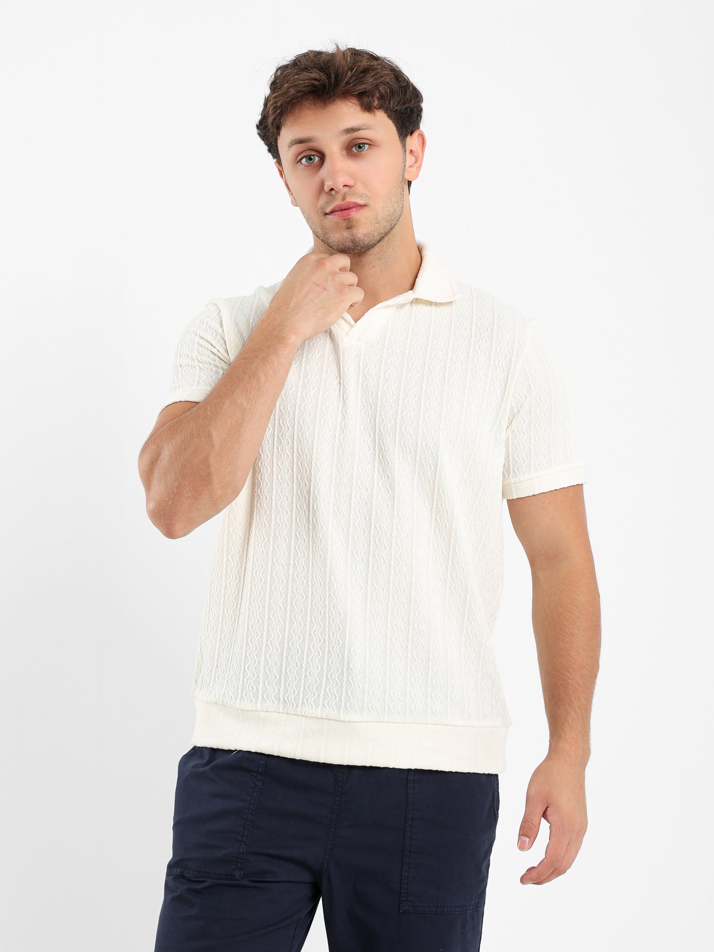 Textured Polo Shirt