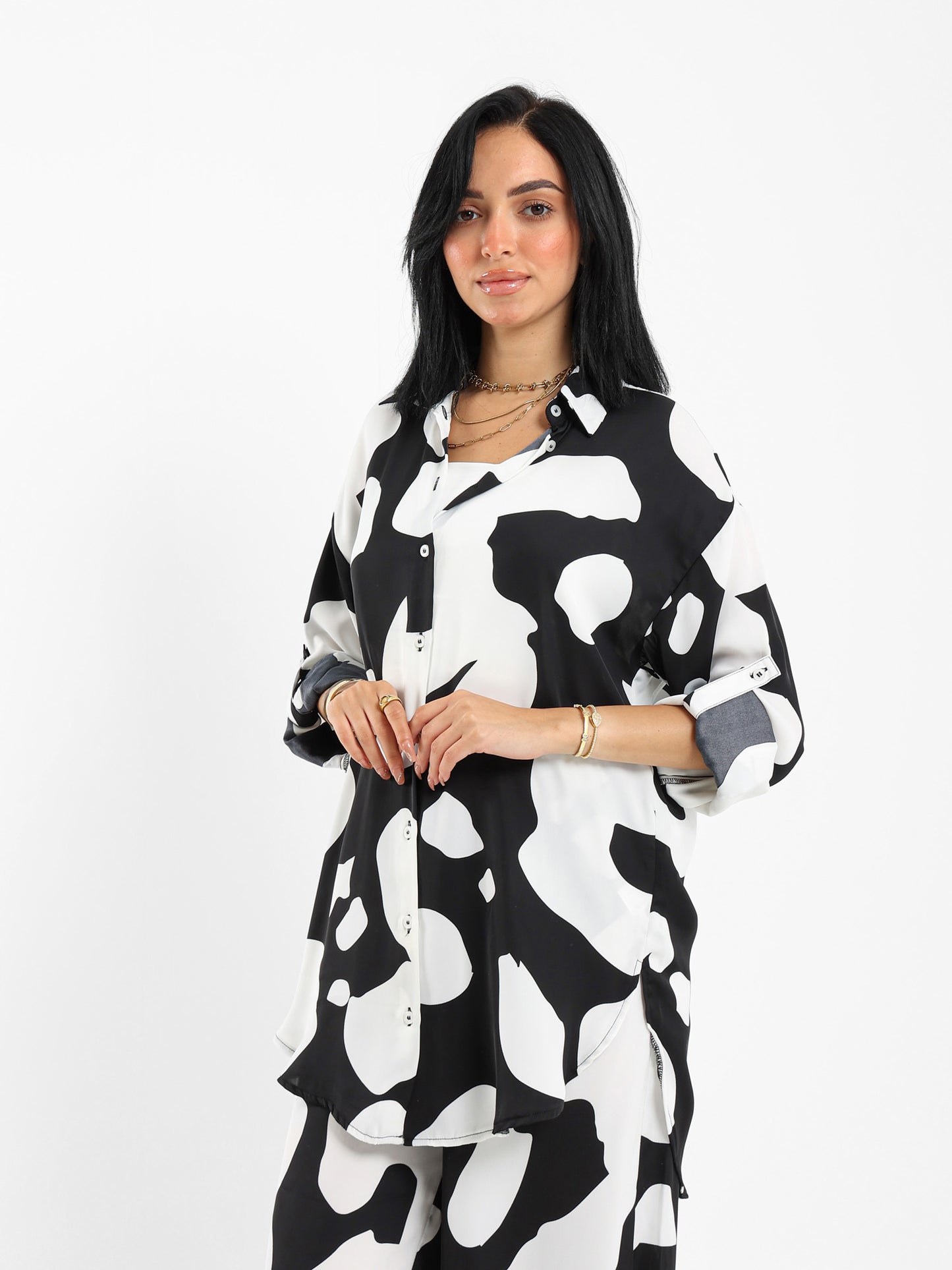 Printed Satin Shirt