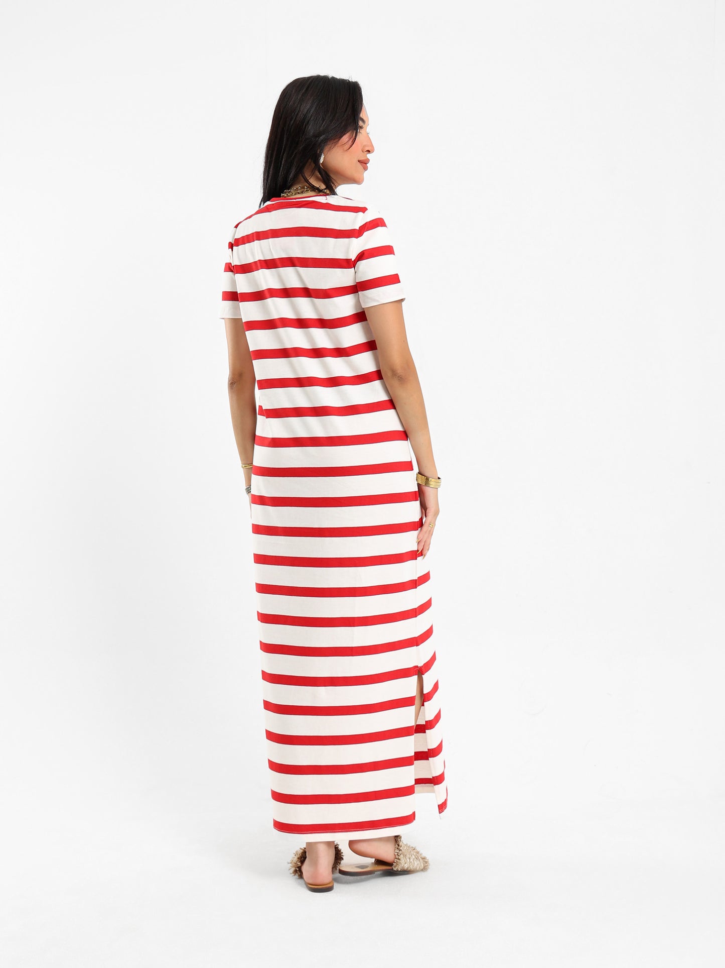 Striped Long Length Dress
