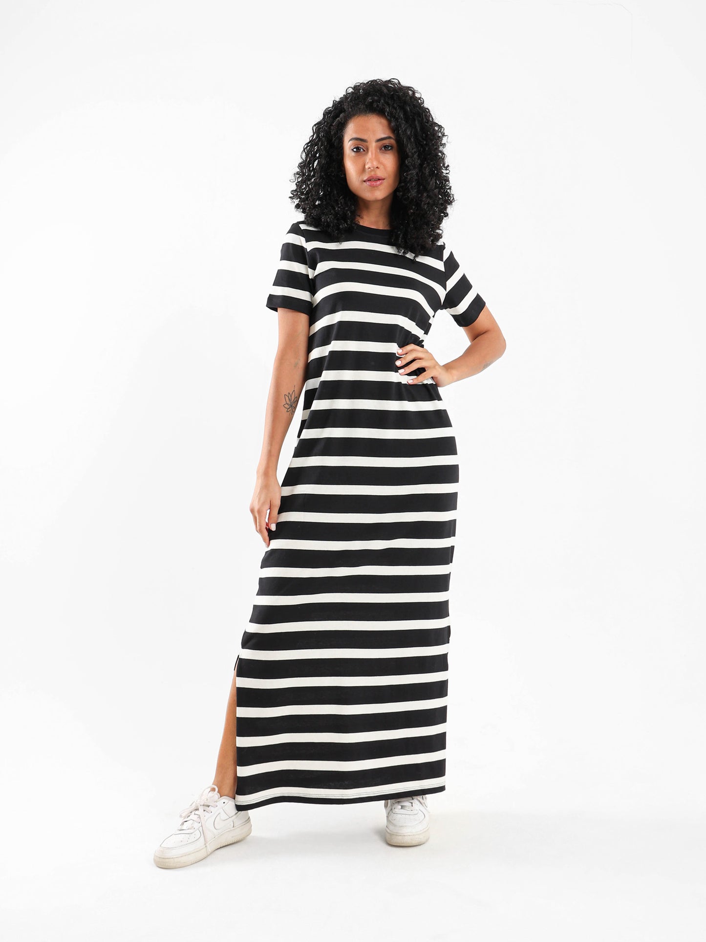 Striped Long Length Dress