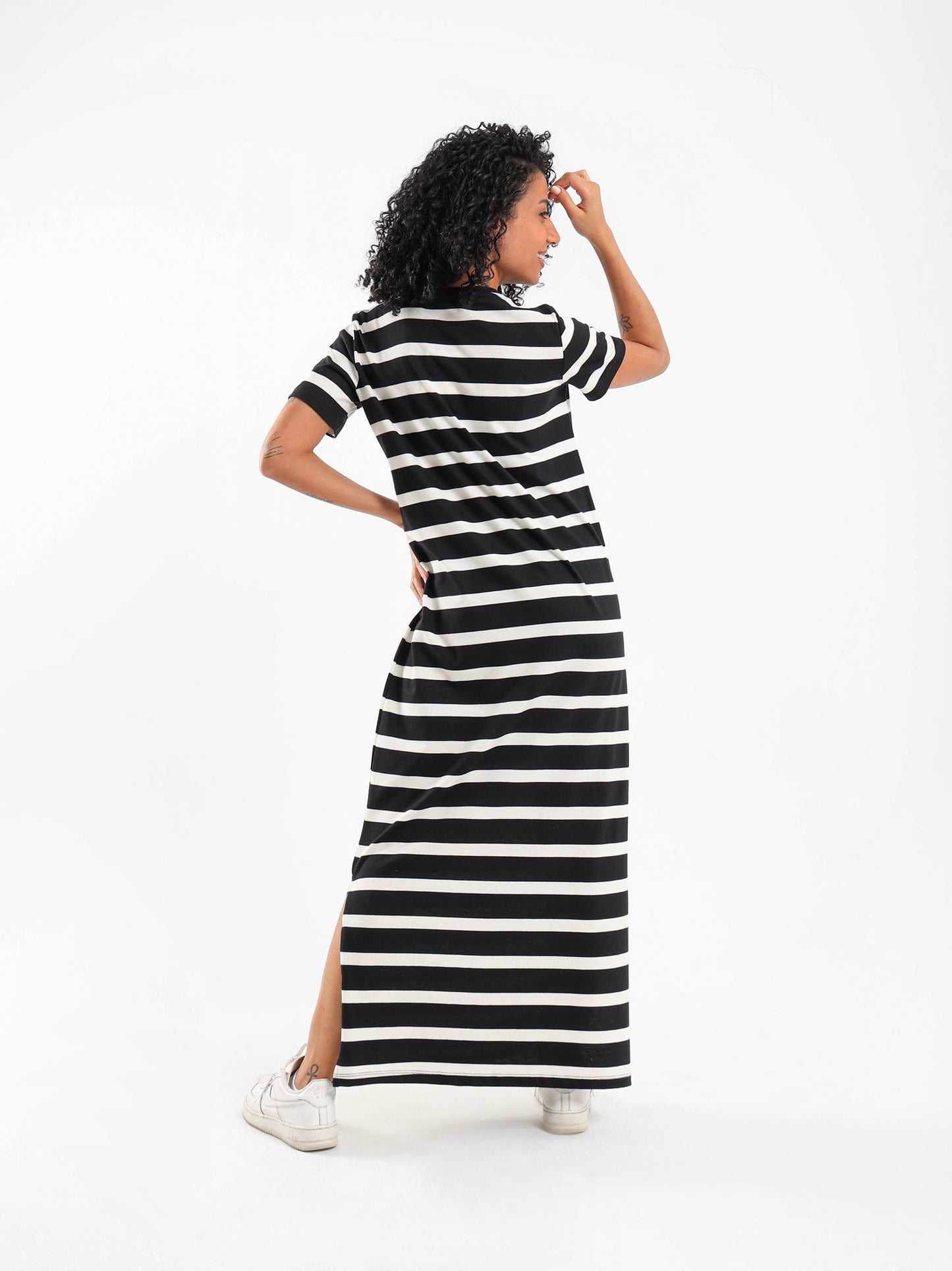 Striped Long Length Dress