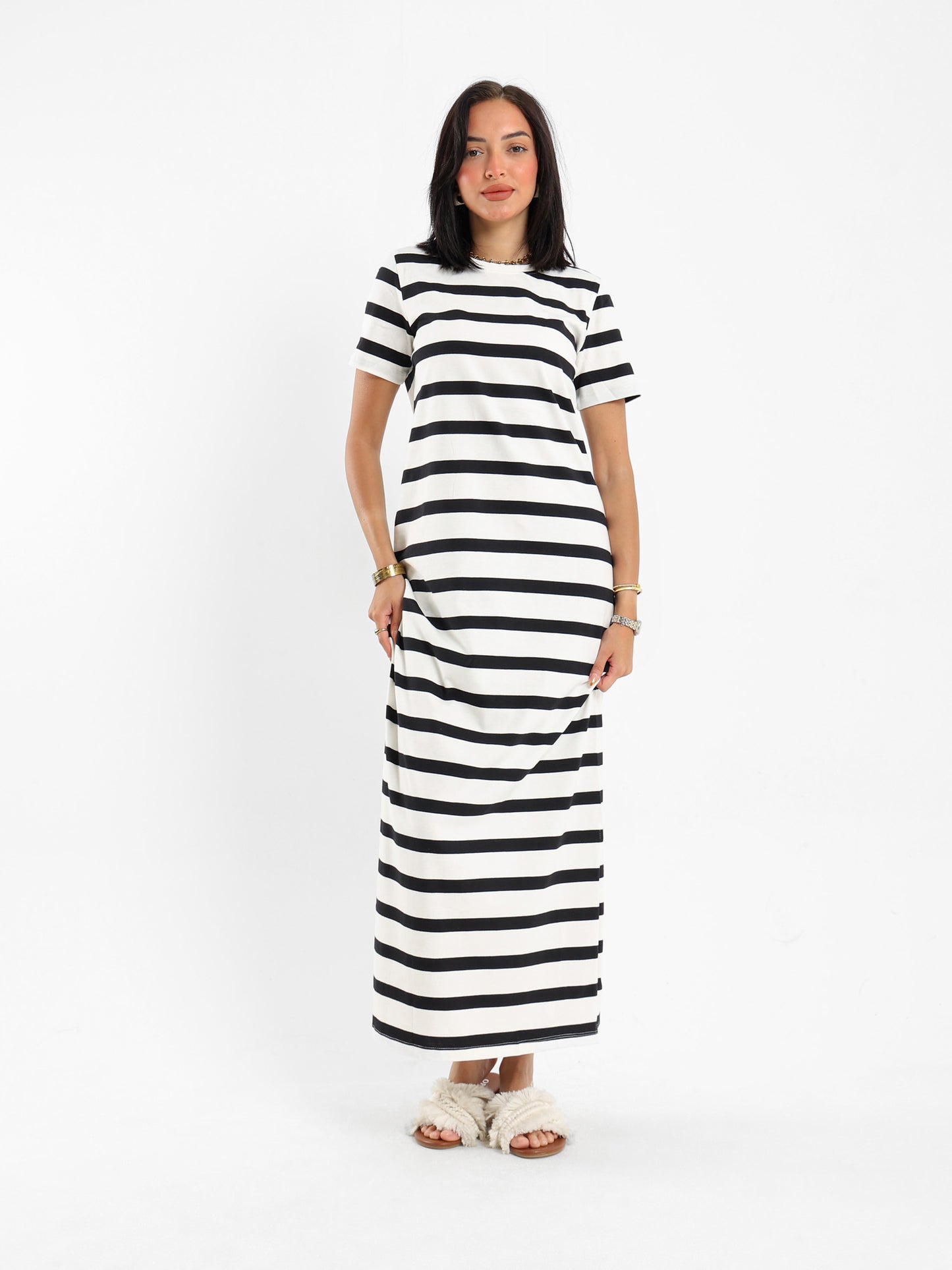 Striped Long Length Dress
