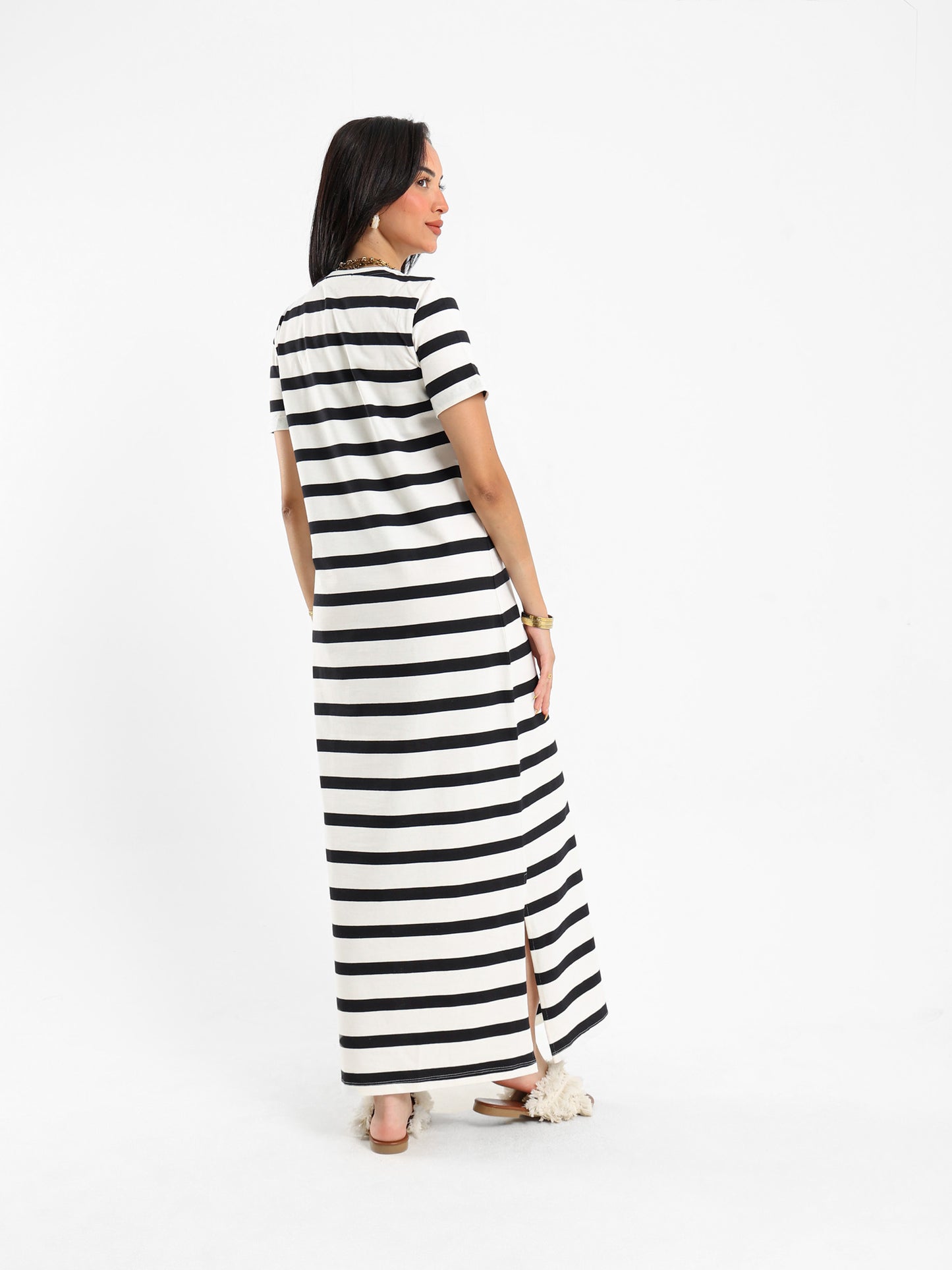 Striped Long Length Dress