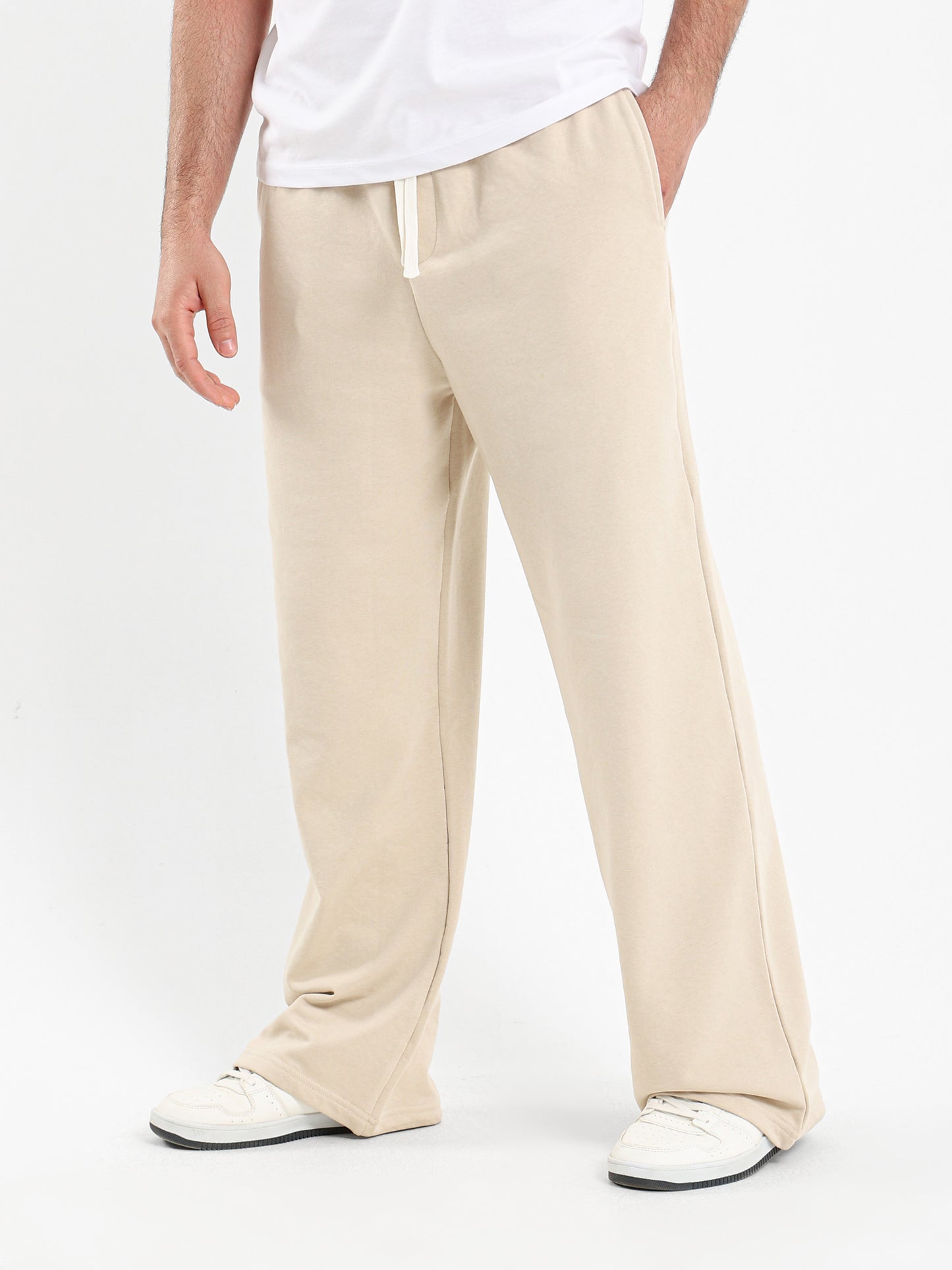 Loose Fit Sweatpants with Elastic Waistband