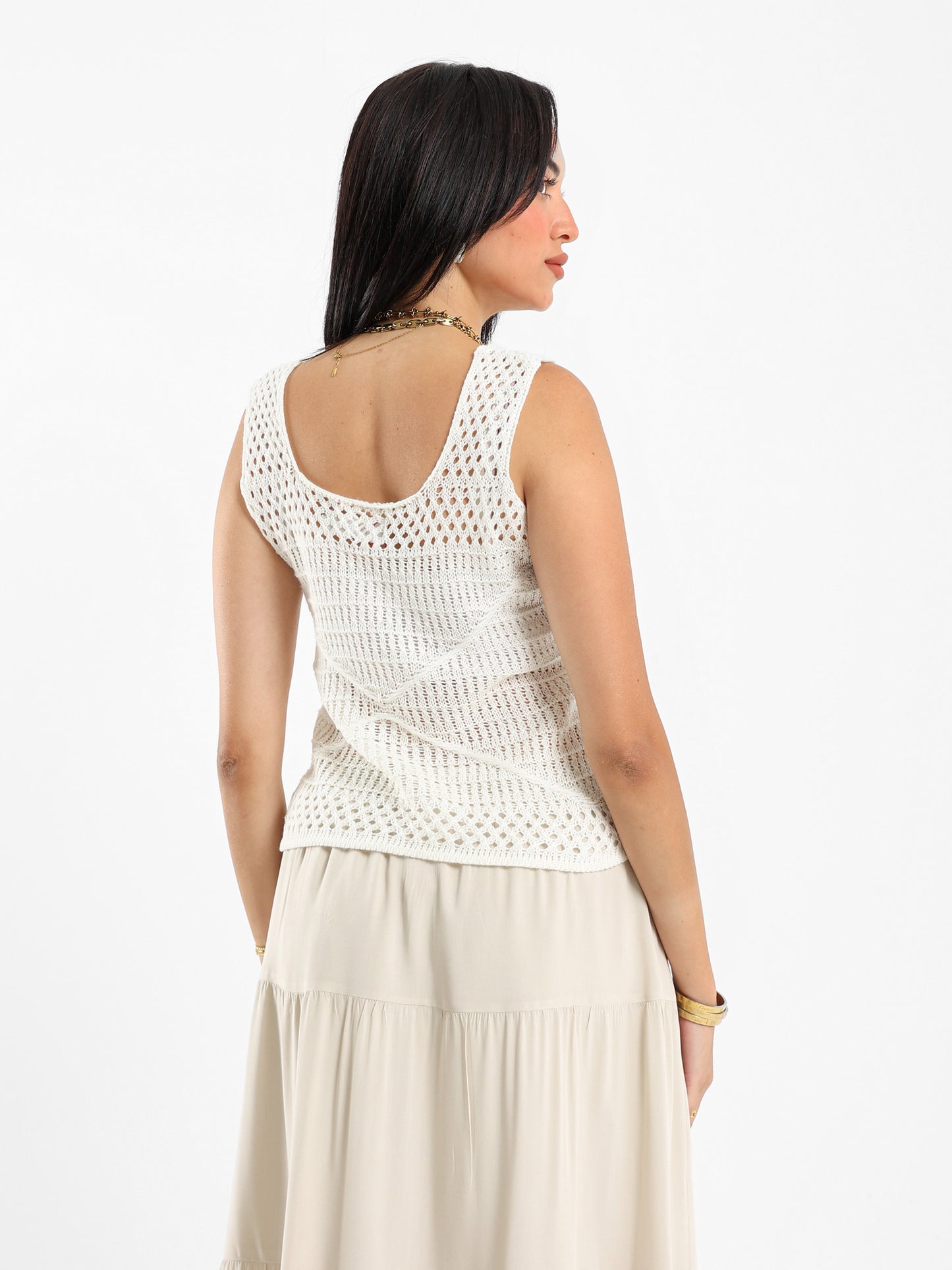 Tricot Sleeveless Top