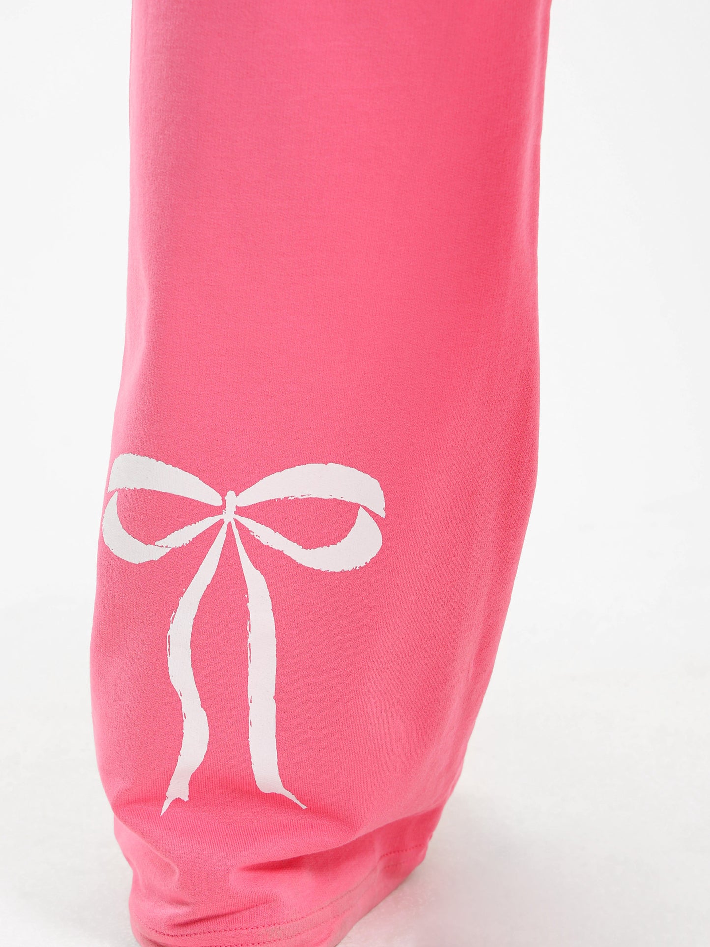 Back Printed Bow Sweatpants