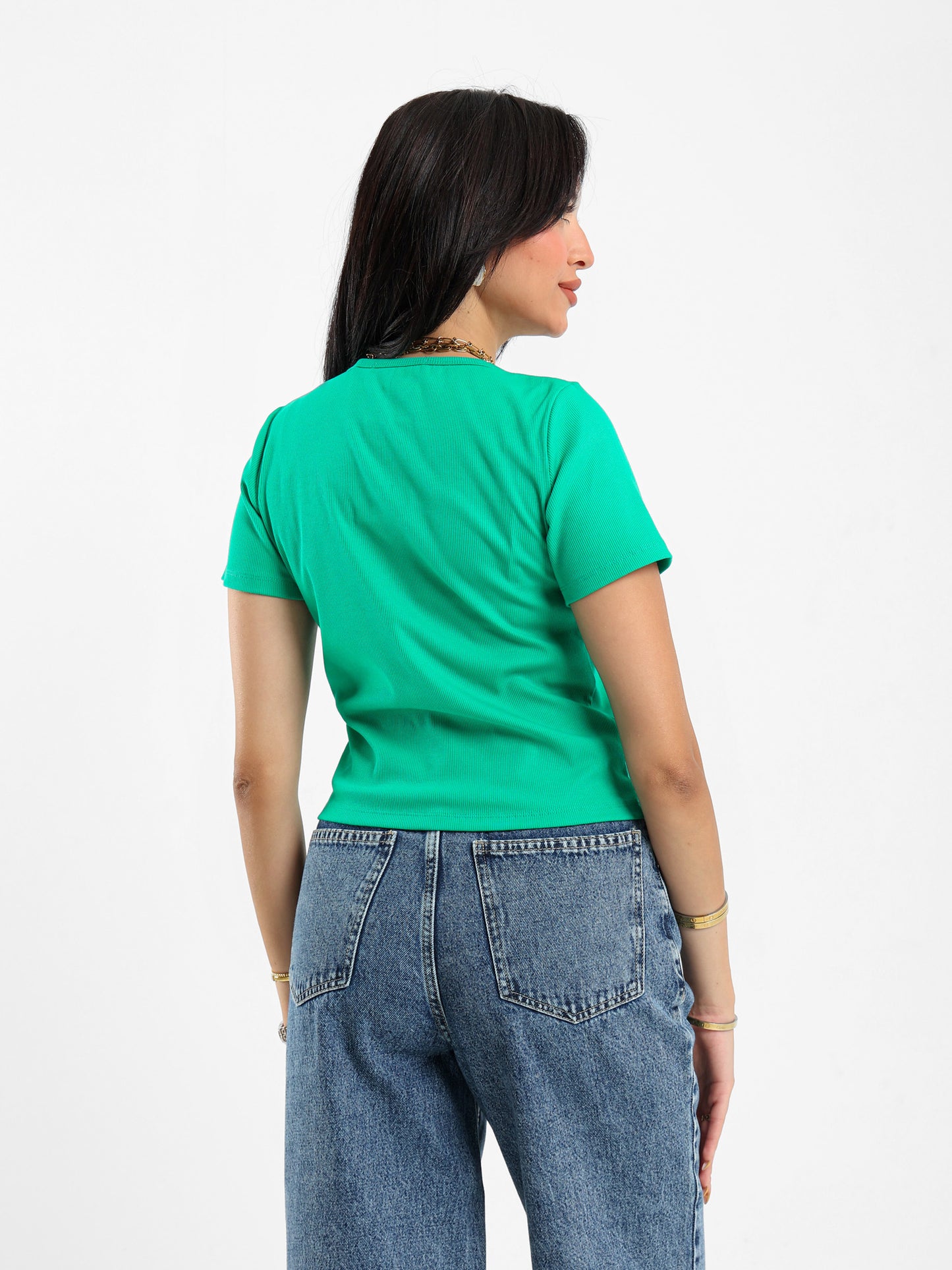 Ribbed Short Sleeve Fitted Cardigan