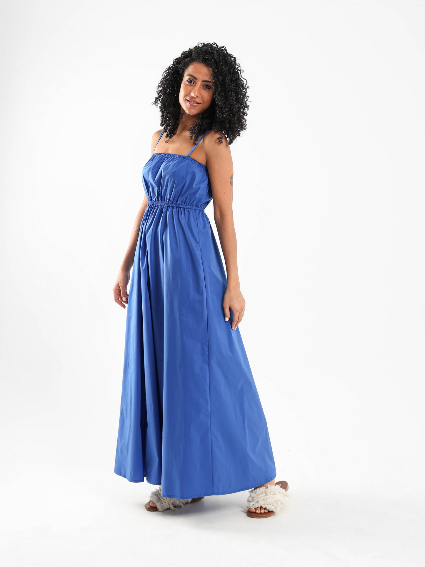 Bust Gathering Long Dress