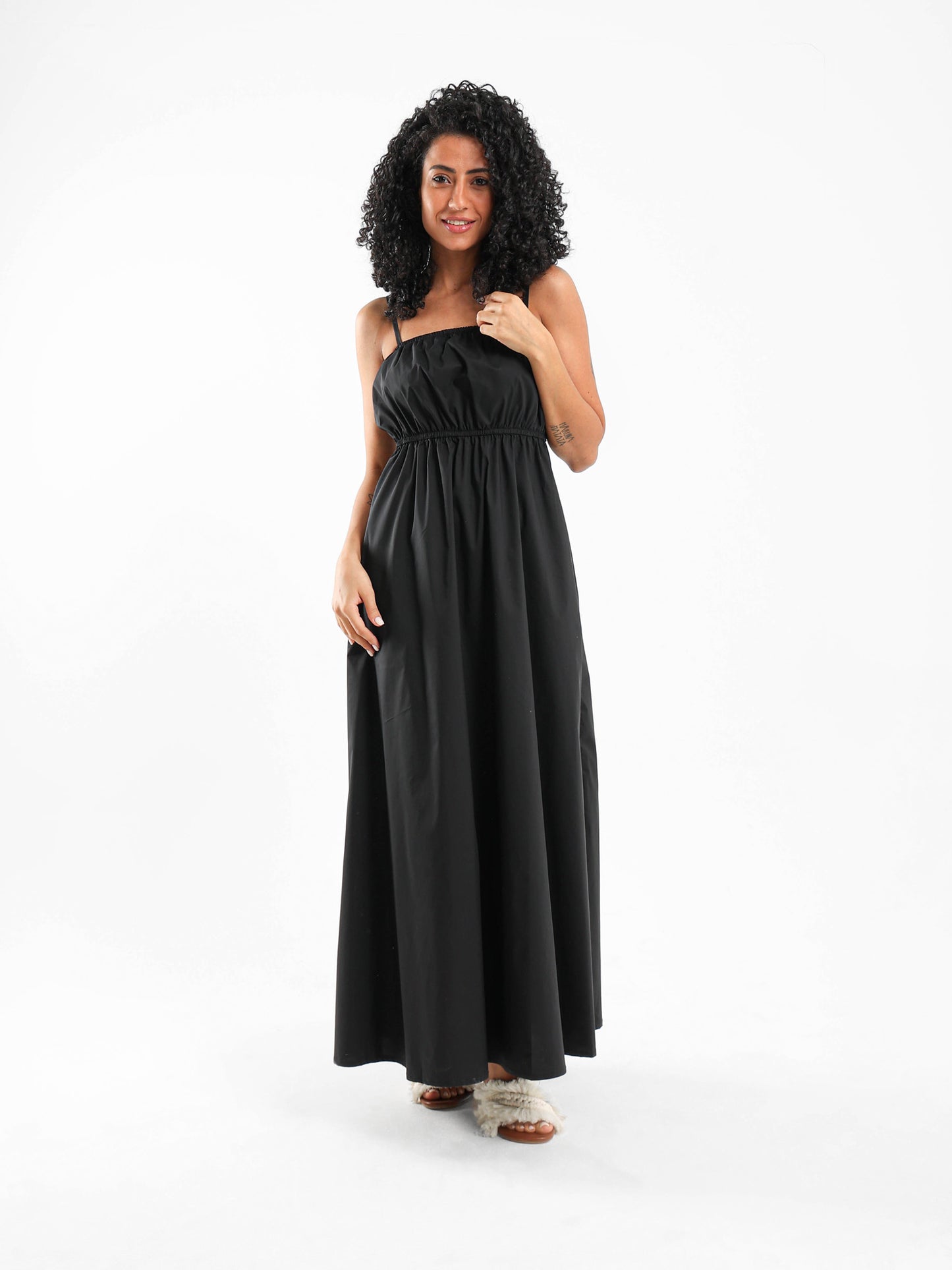 Bust Gathering Long Dress