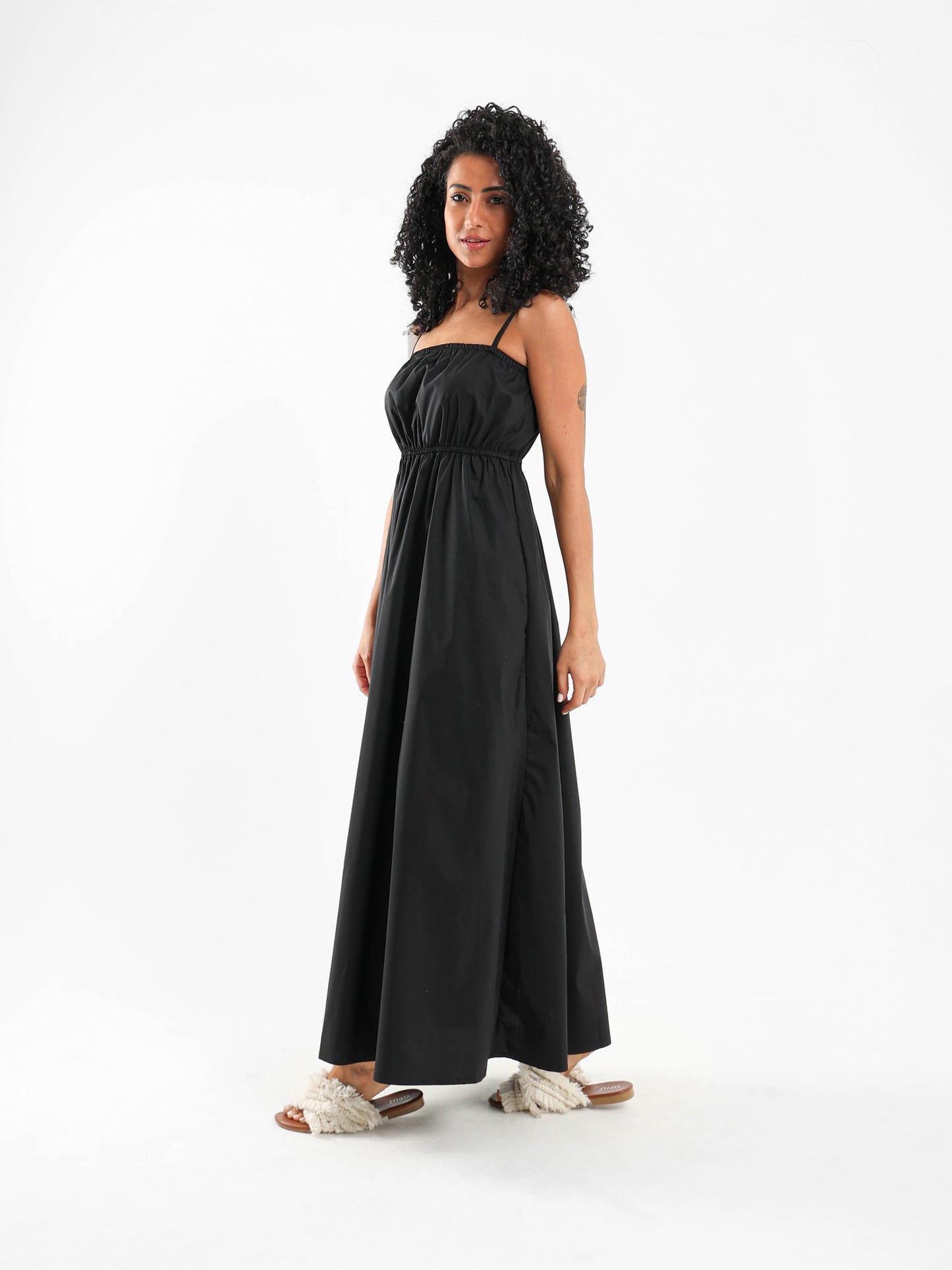 Bust Gathering Long Dress