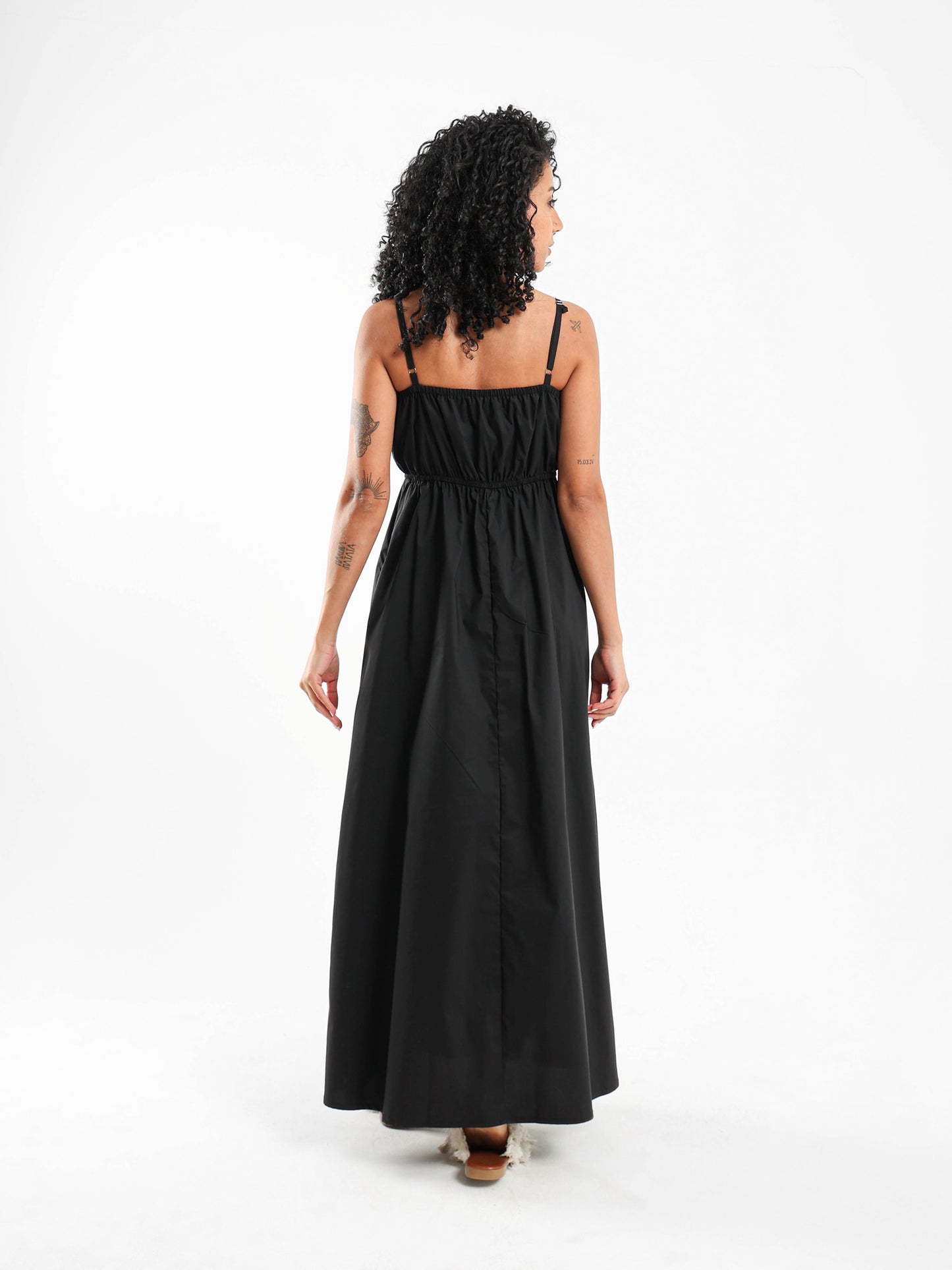 Bust Gathering Long Dress