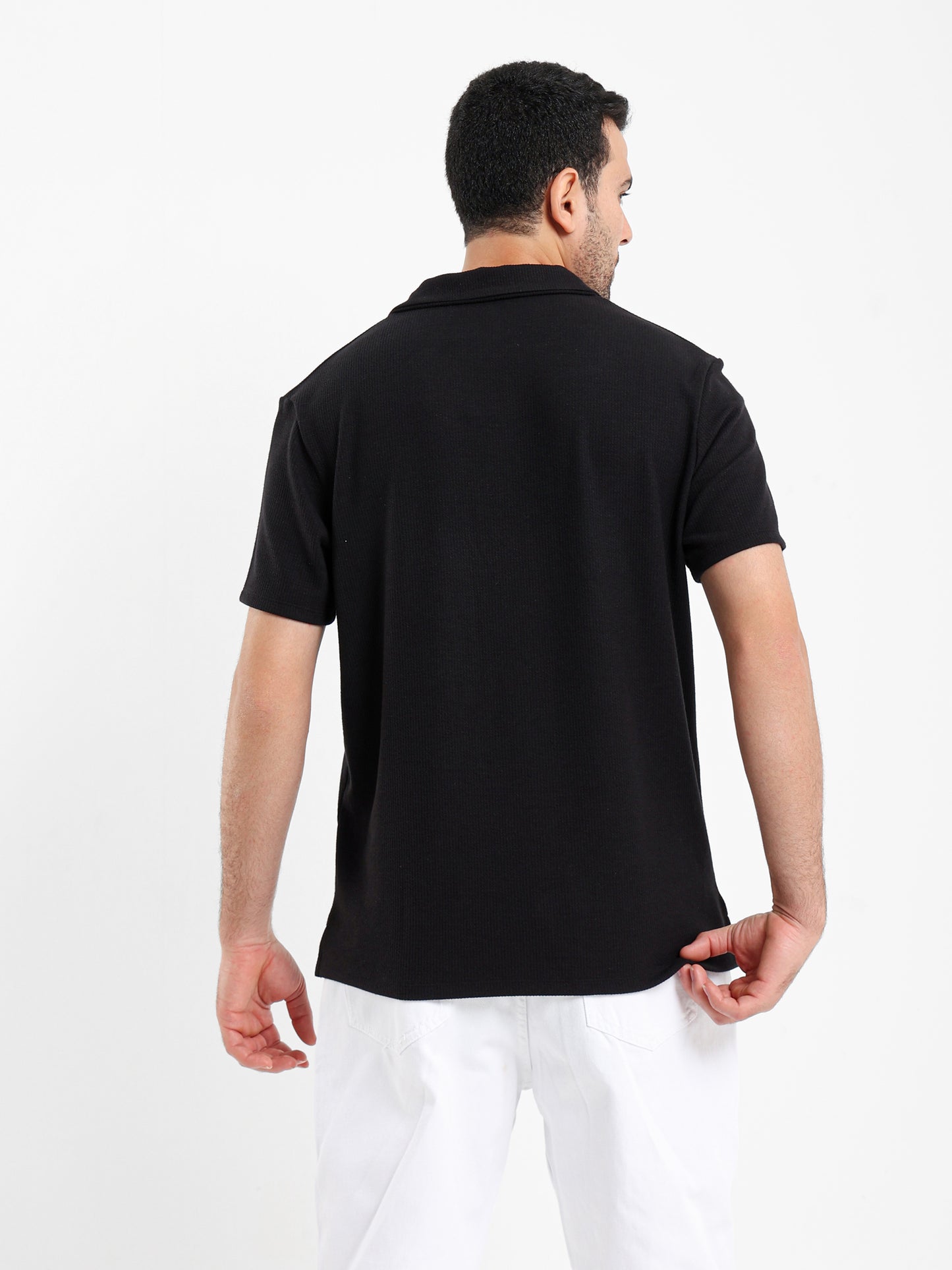 Ribbed Polo Shirt