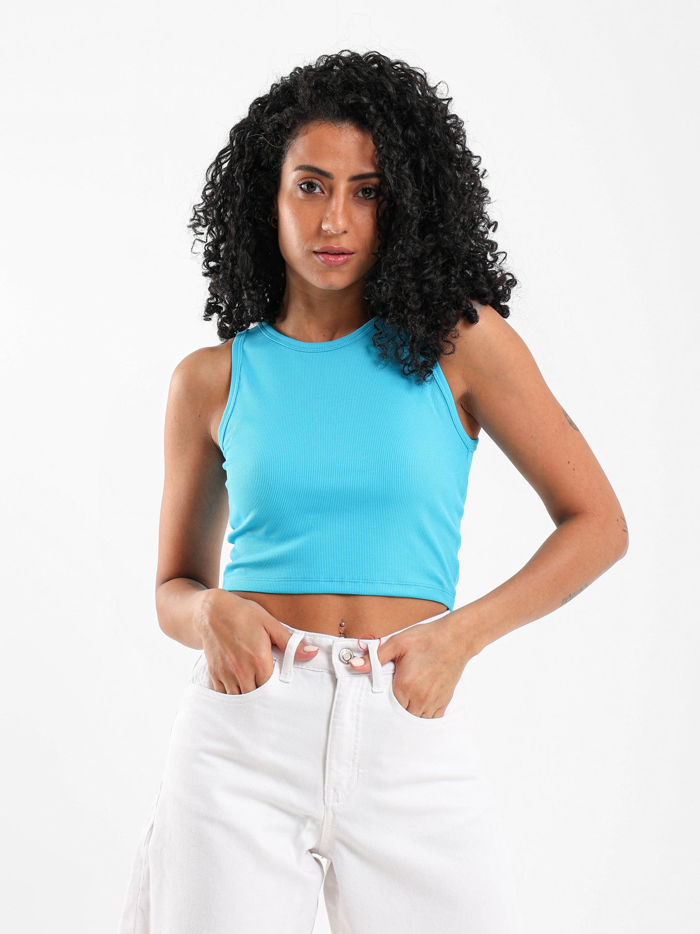 Cropped Halter Neck Top