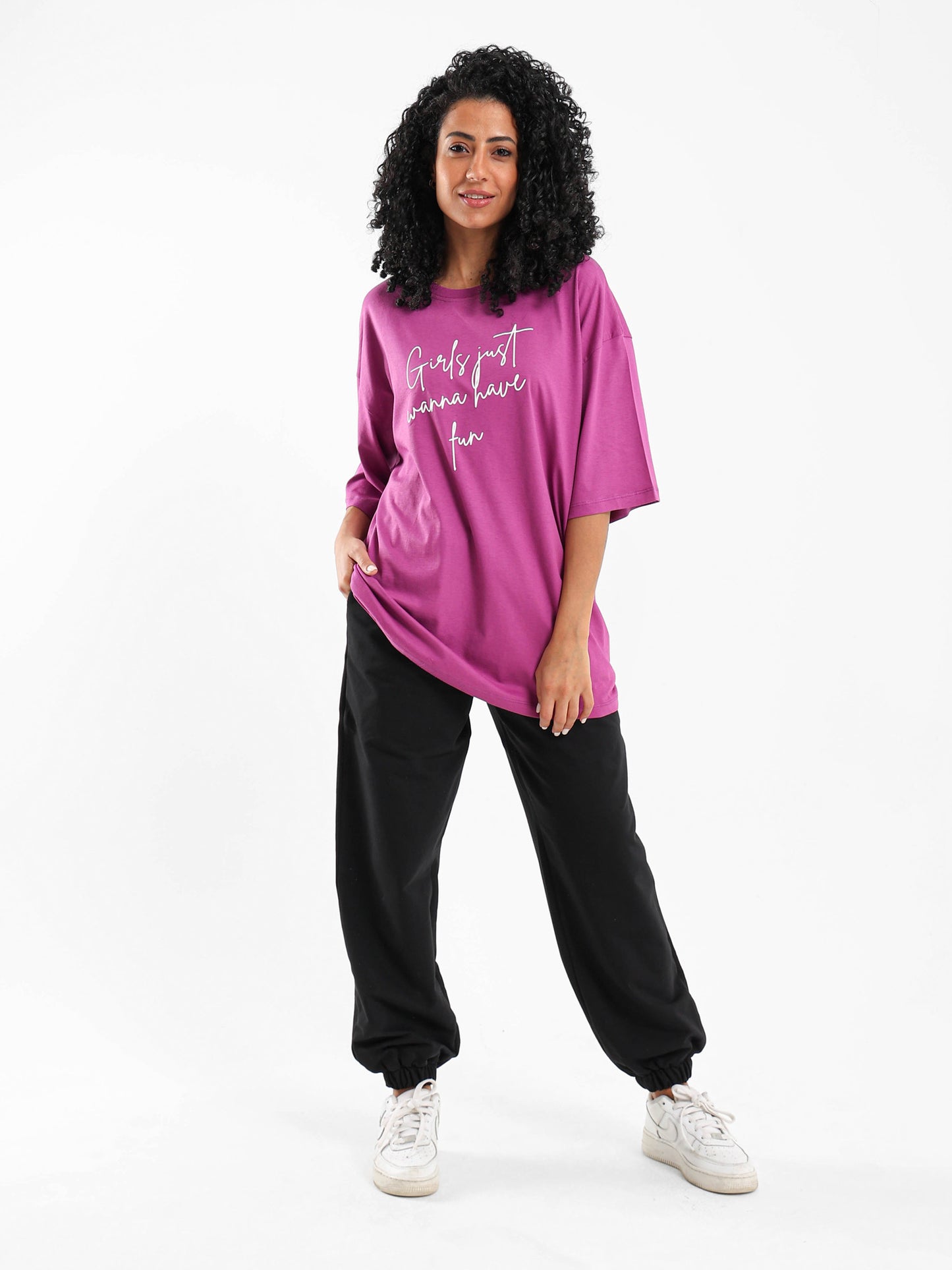 Bunny Printed Oversized T-Shirt