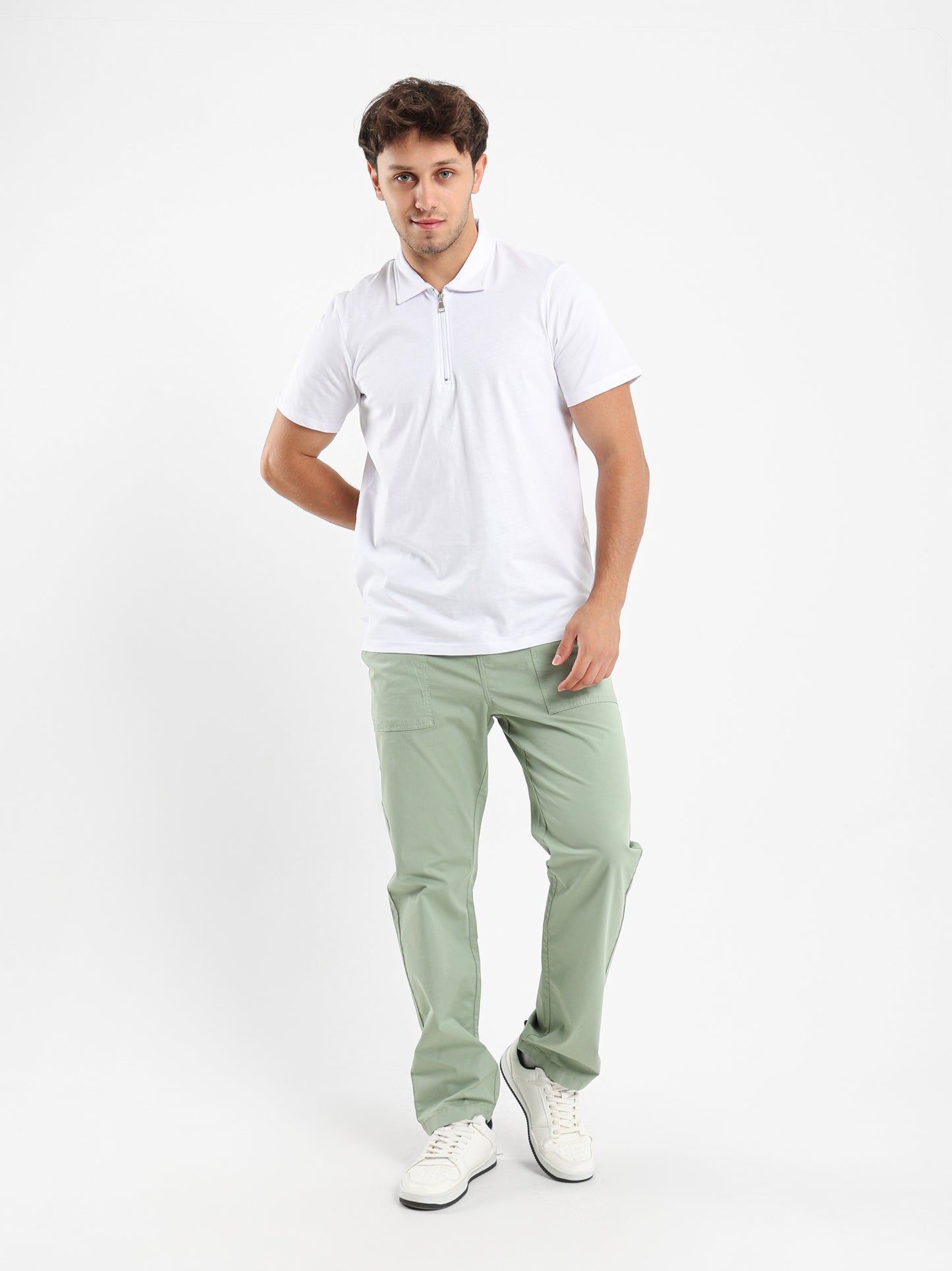 Polo Shirt with Zipper