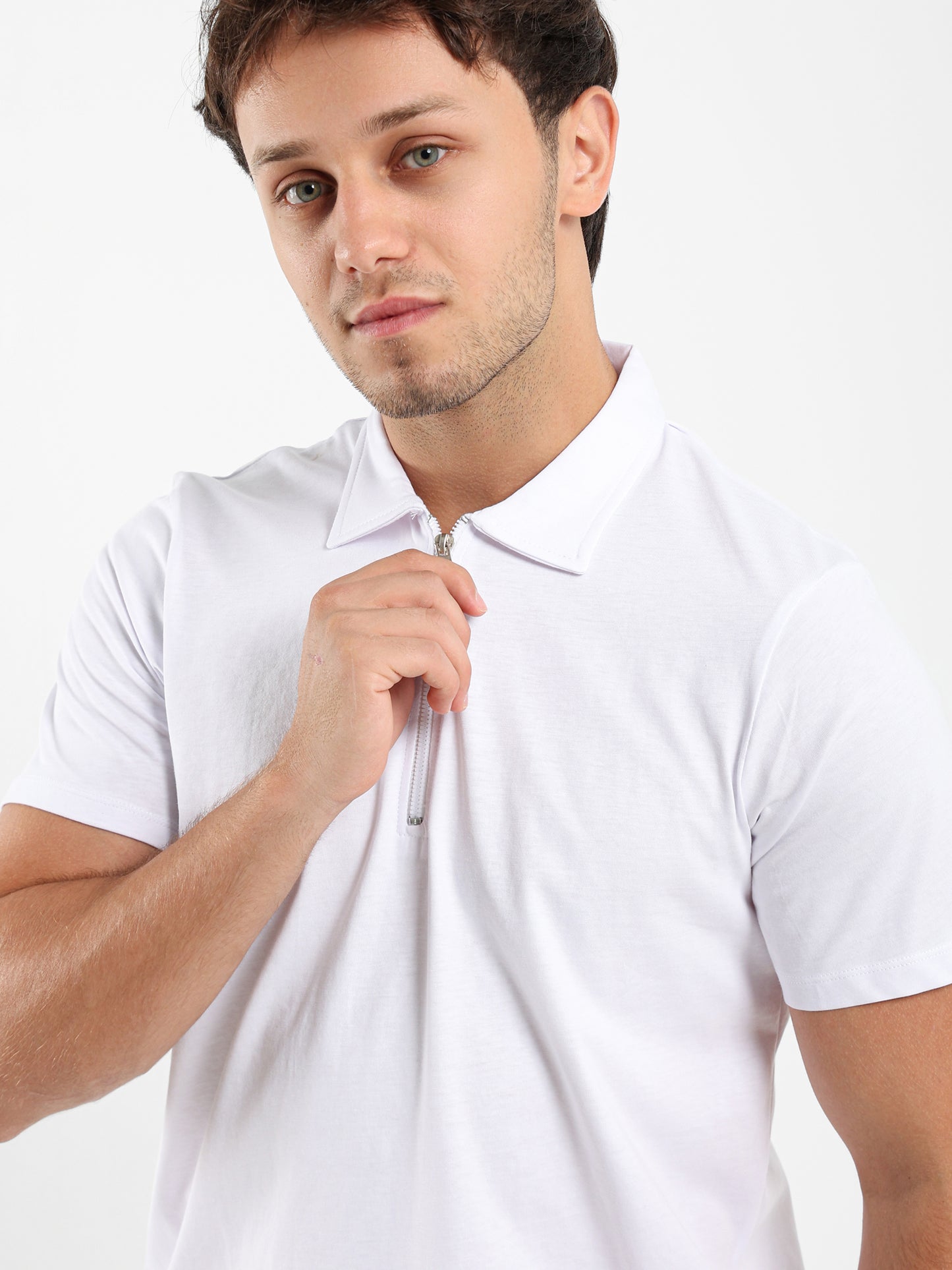 Polo Shirt with Zipper
