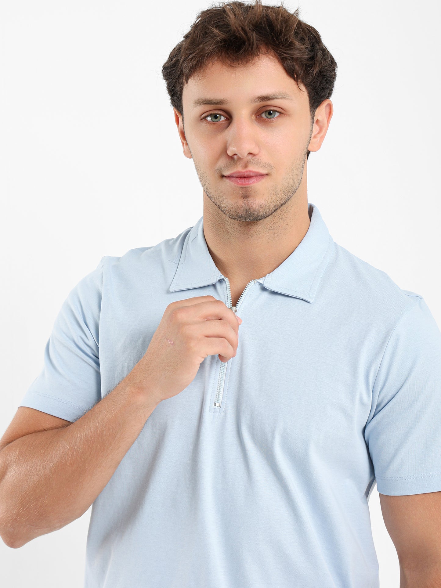 Polo Shirt with Zipper