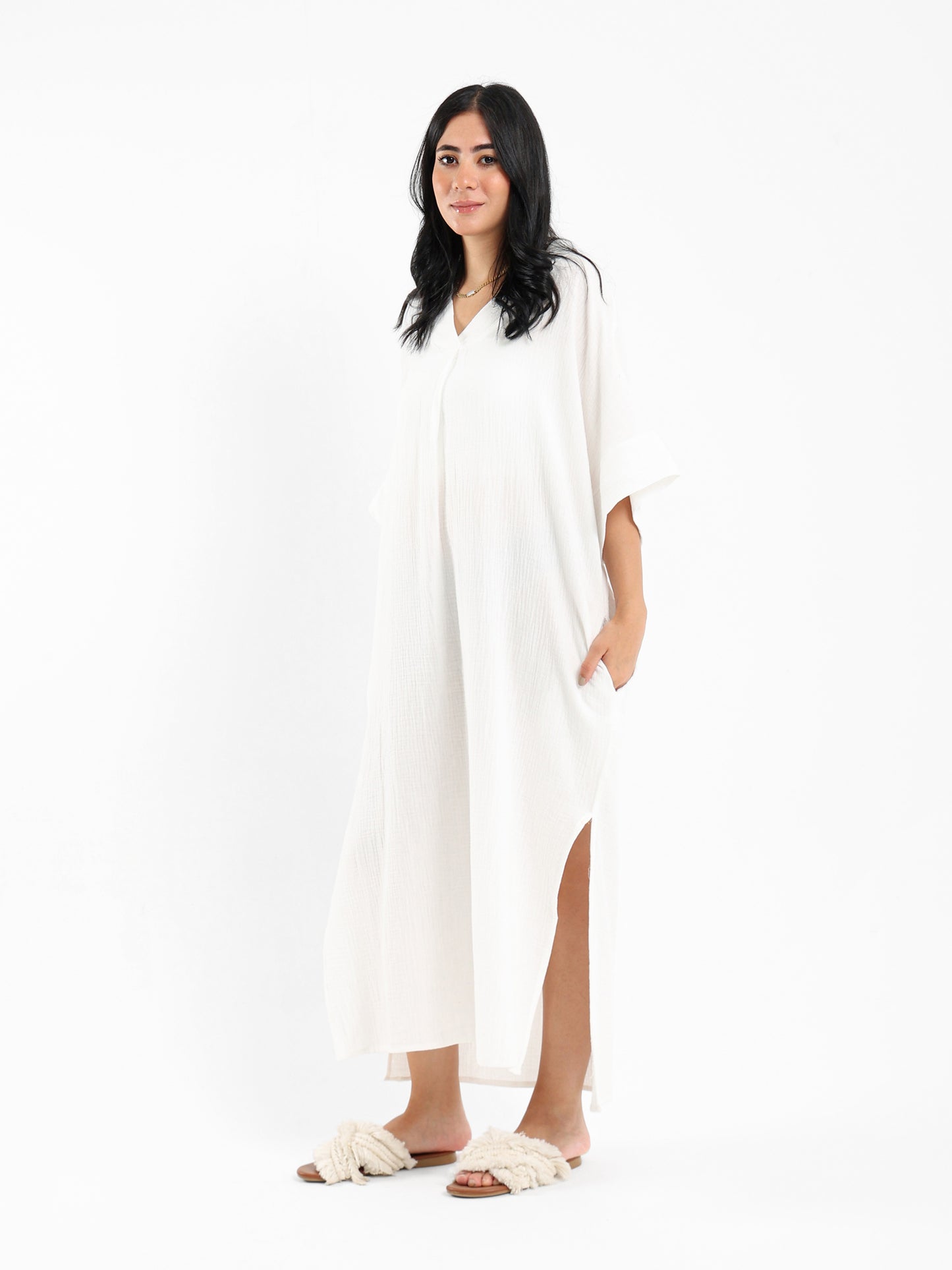 Side Slit Kaftan Dress