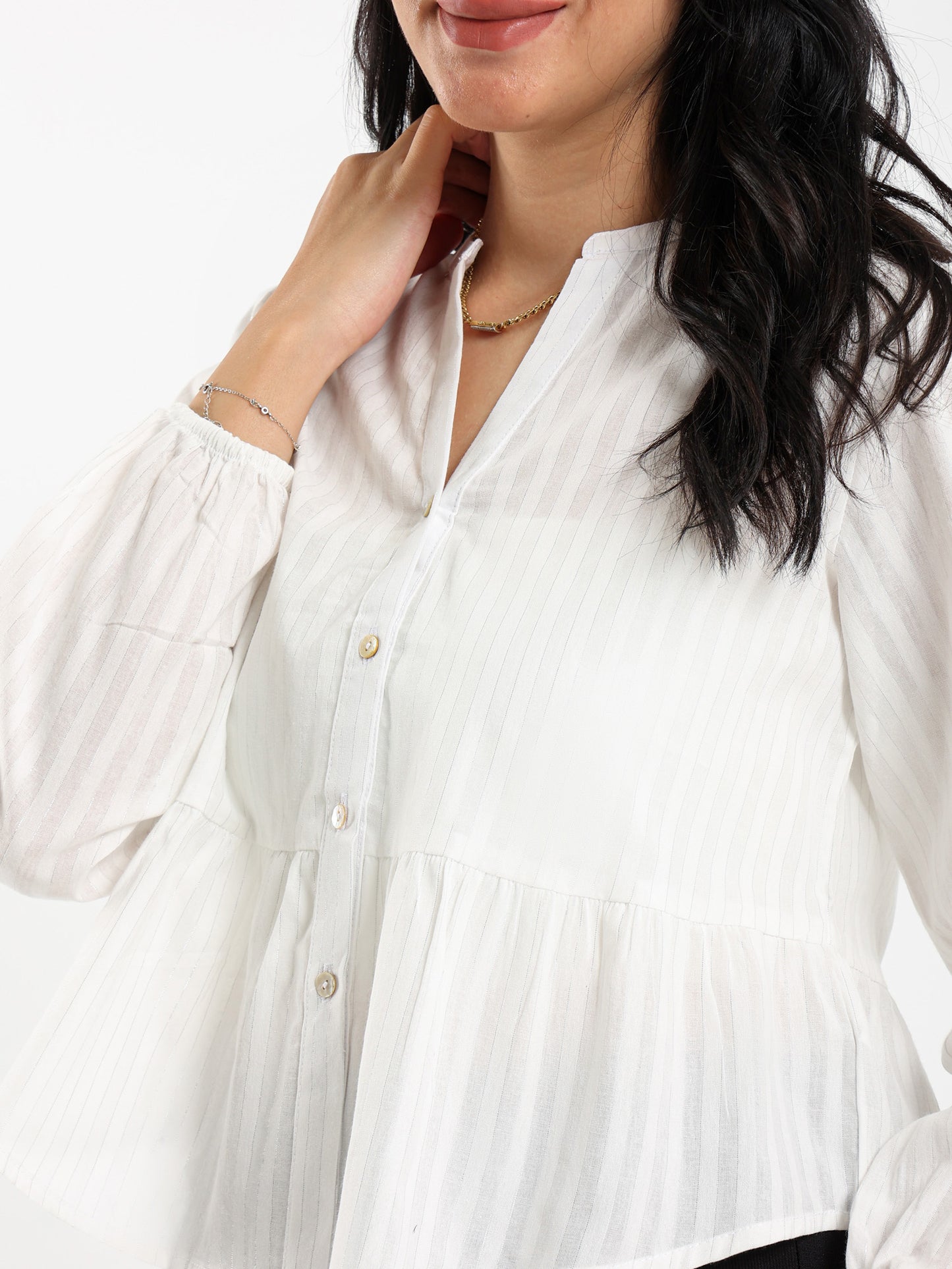 Drawstring Sleeve Shirt