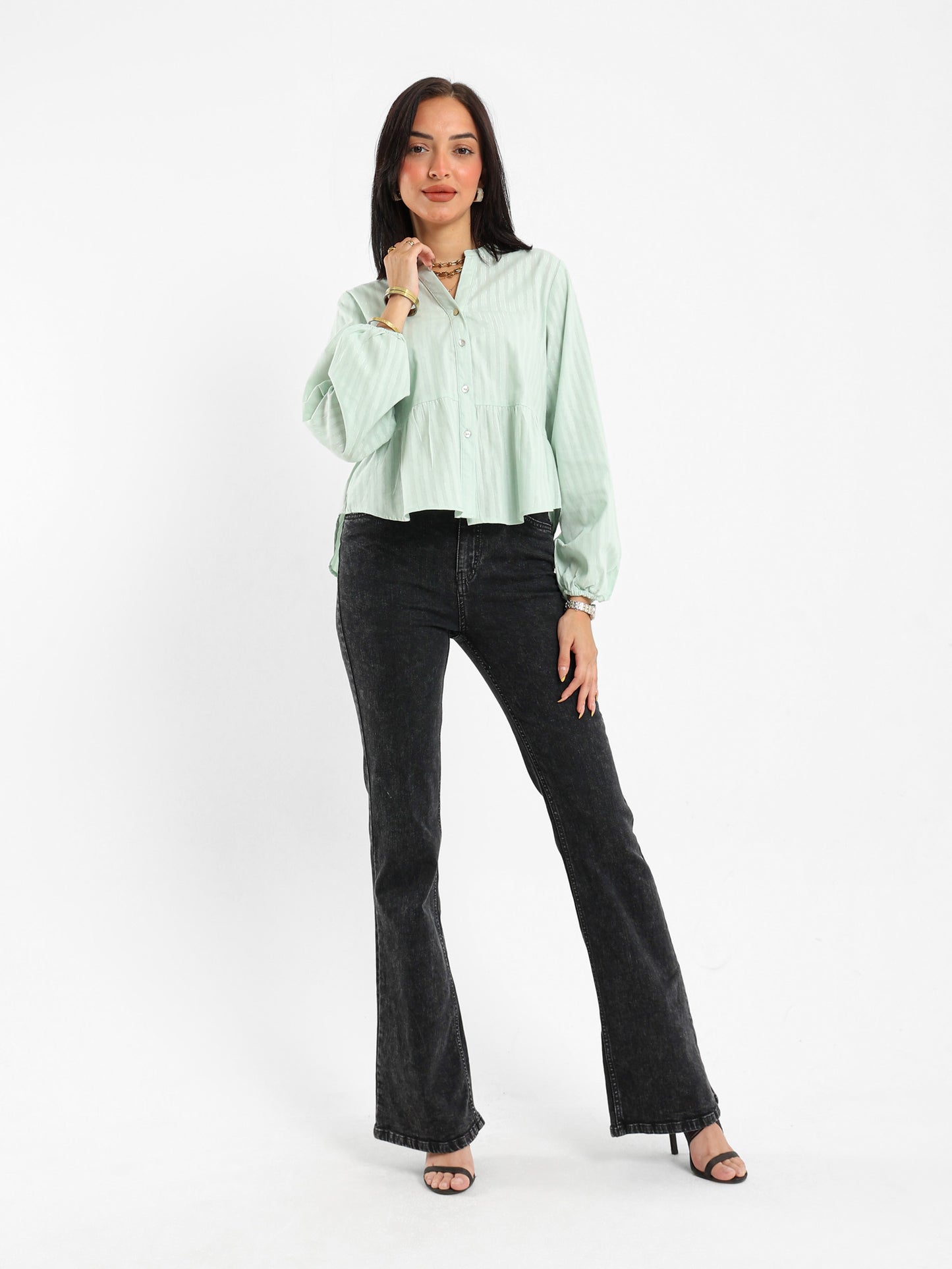 Drawstring Sleeve Shirt
