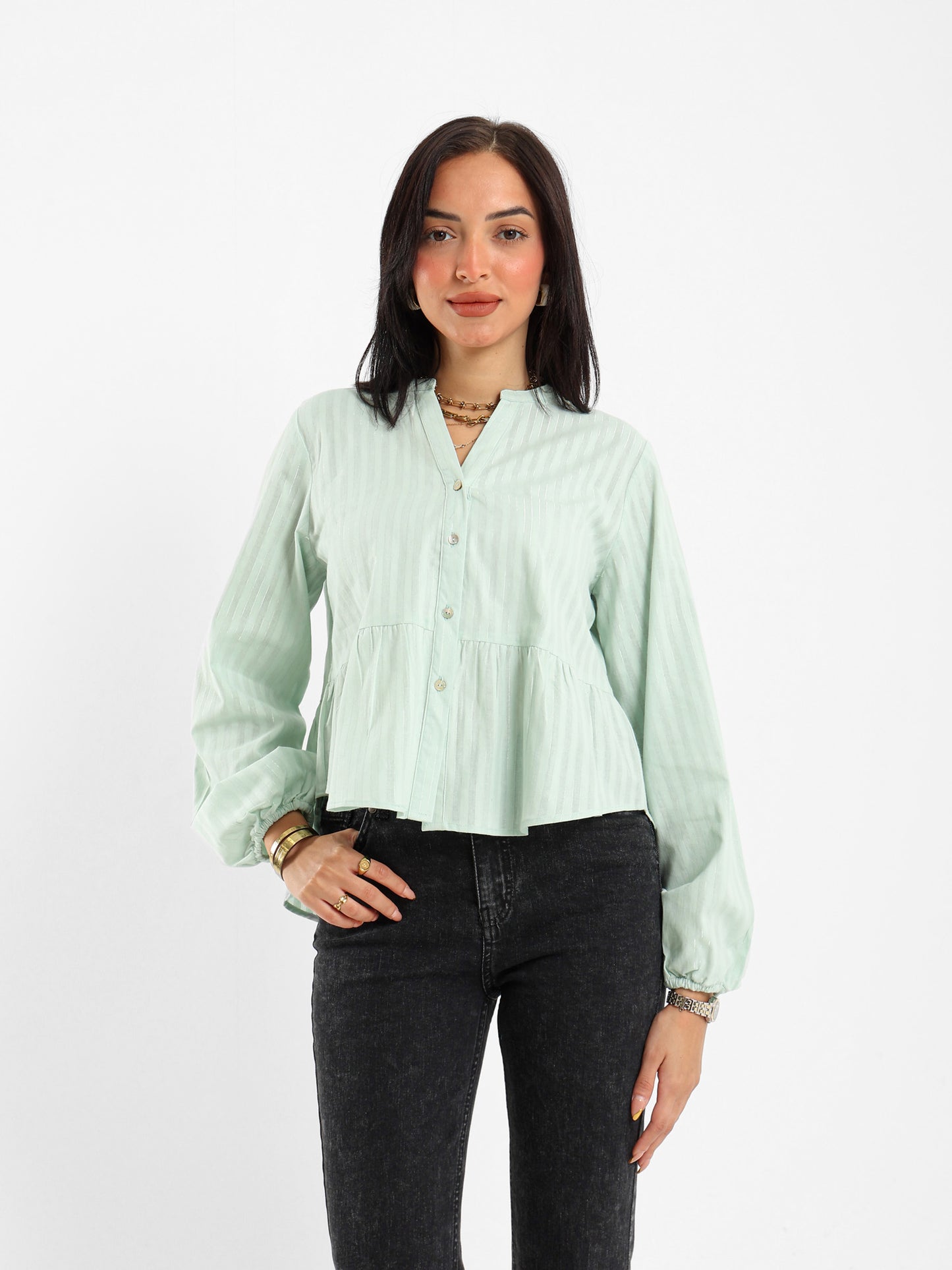 Drawstring Sleeve Shirt