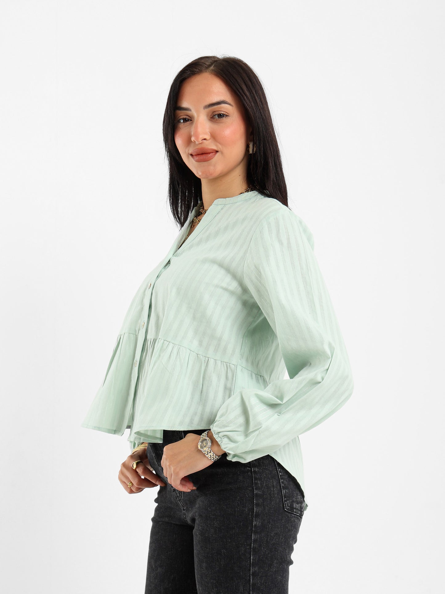 Drawstring Sleeve Shirt