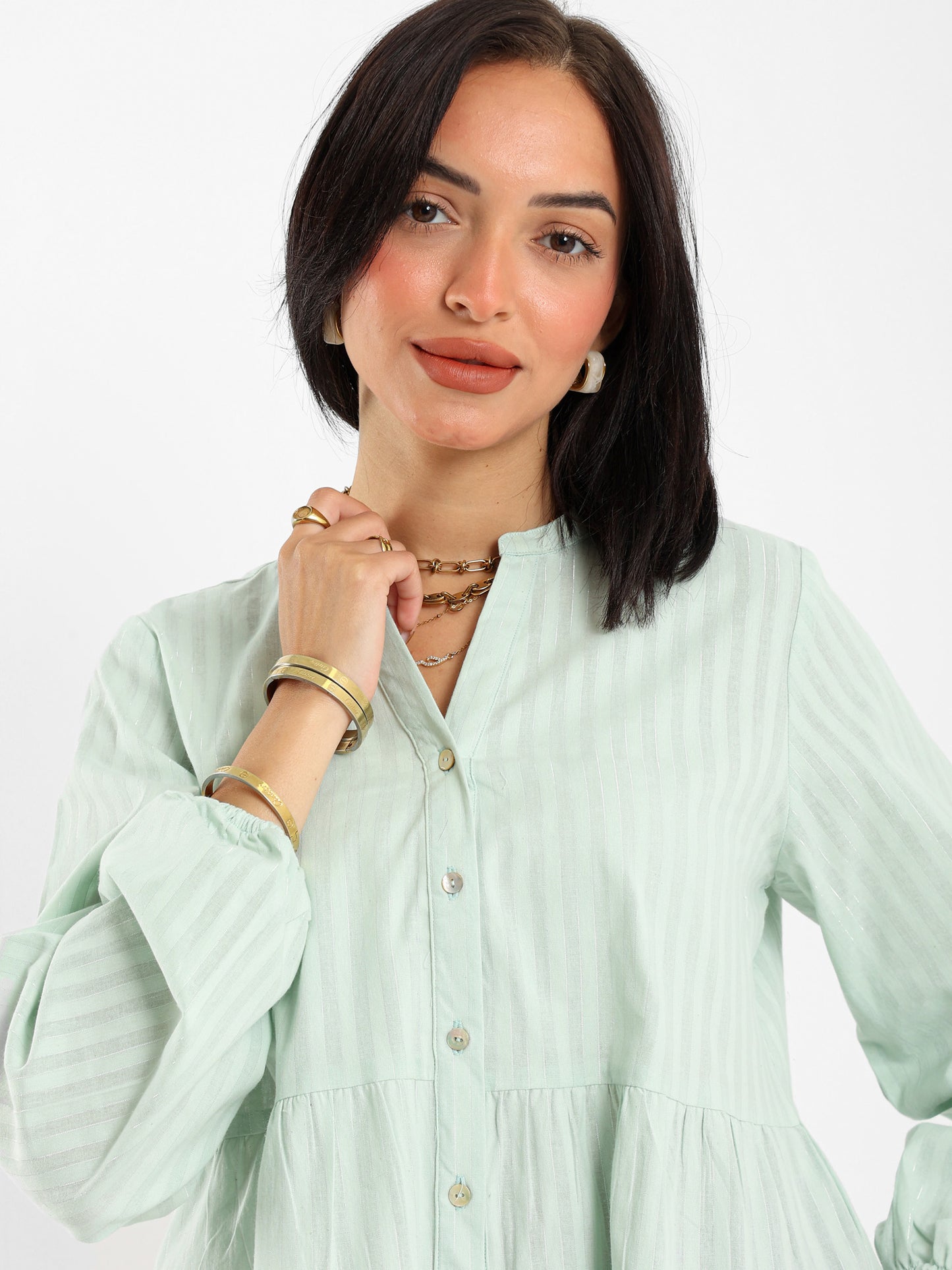 Drawstring Sleeve Shirt
