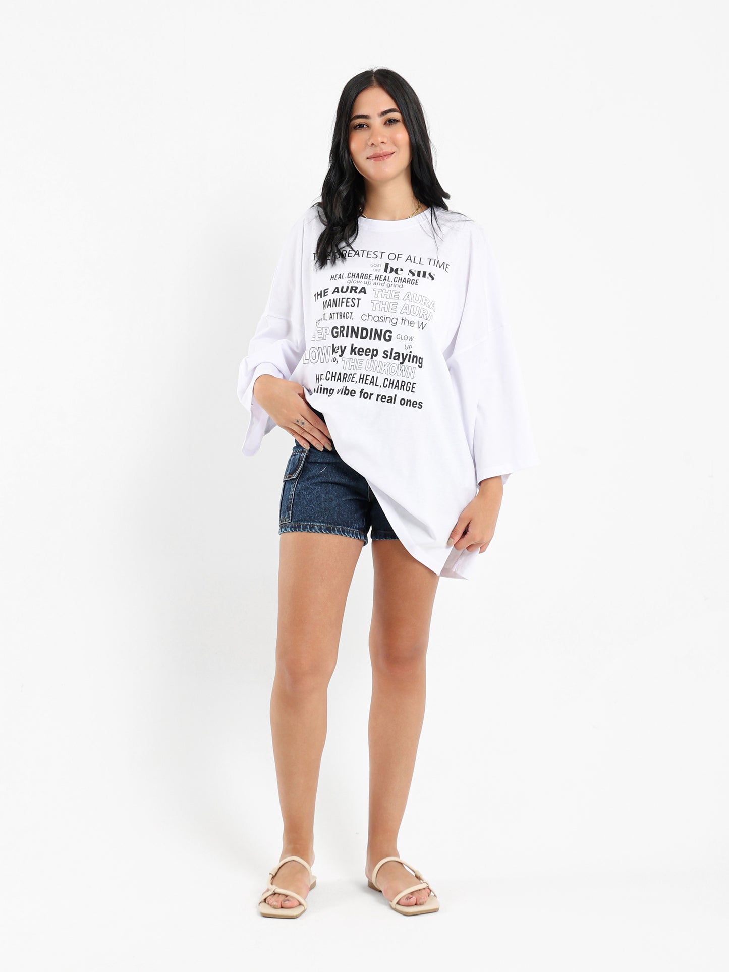 Long Bell Sleeves Oversized Tee