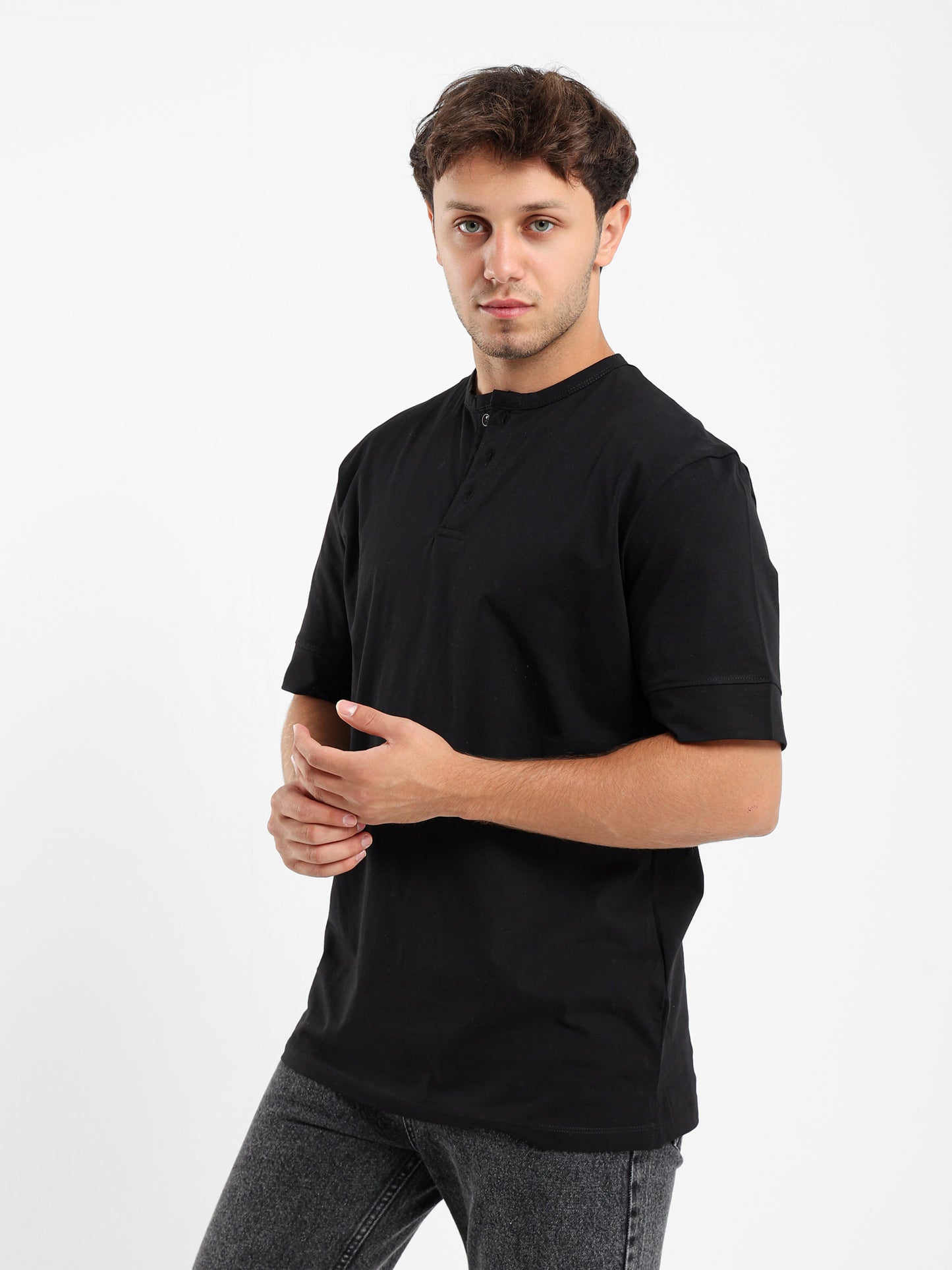 Grandad Collar Polo Shirt