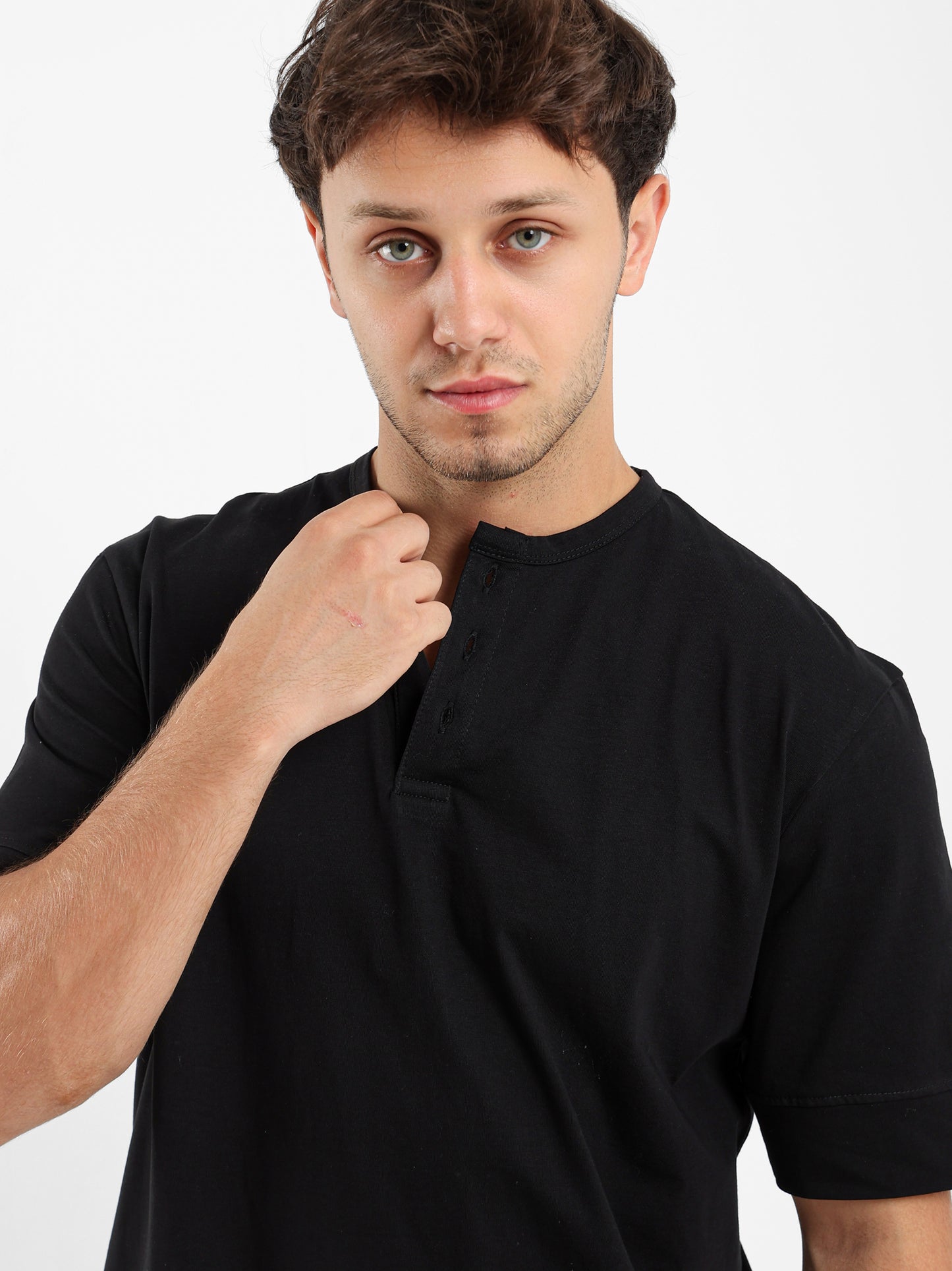 Grandad Collar Polo Shirt