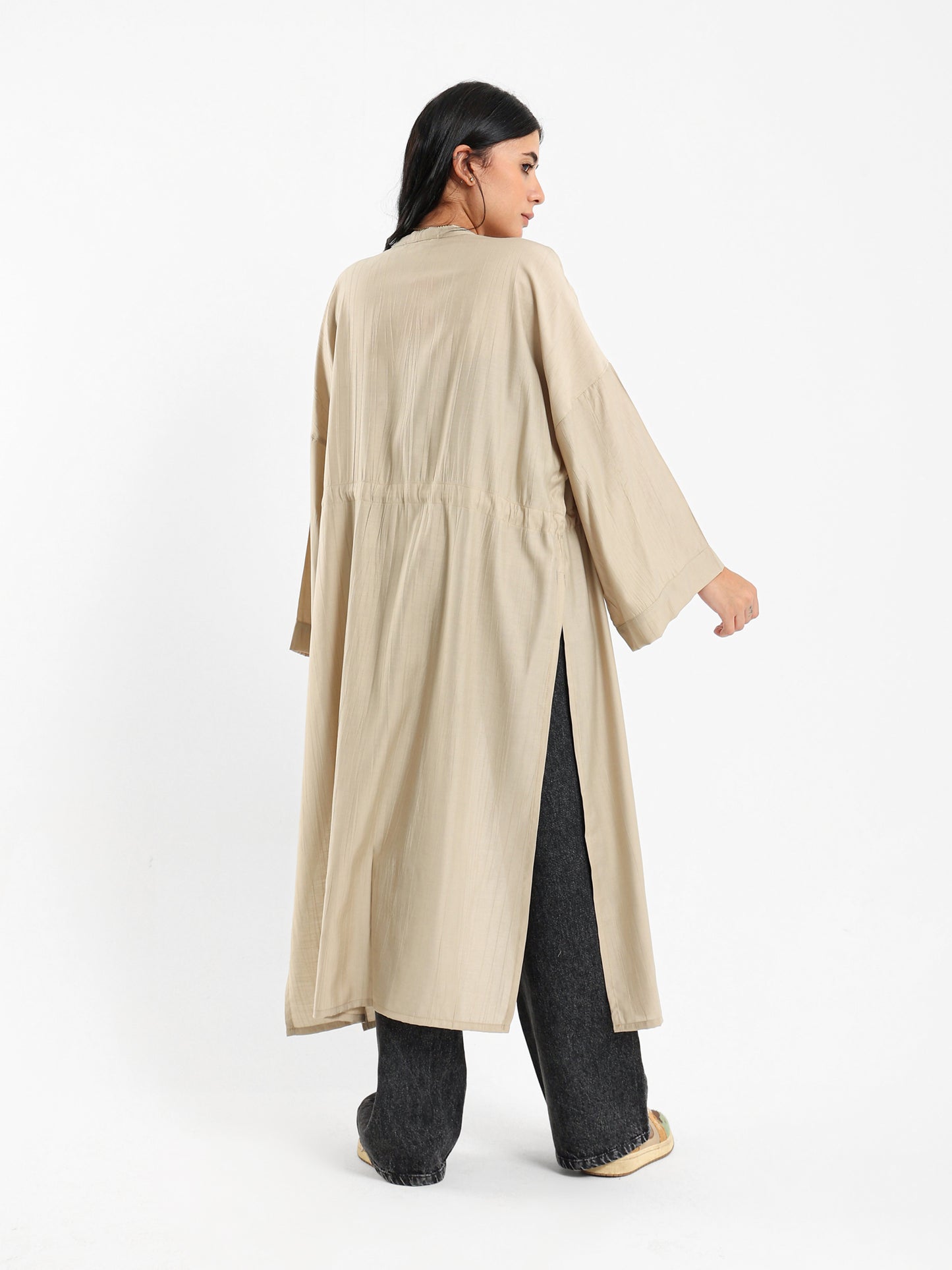 Trimmed Long Kimono