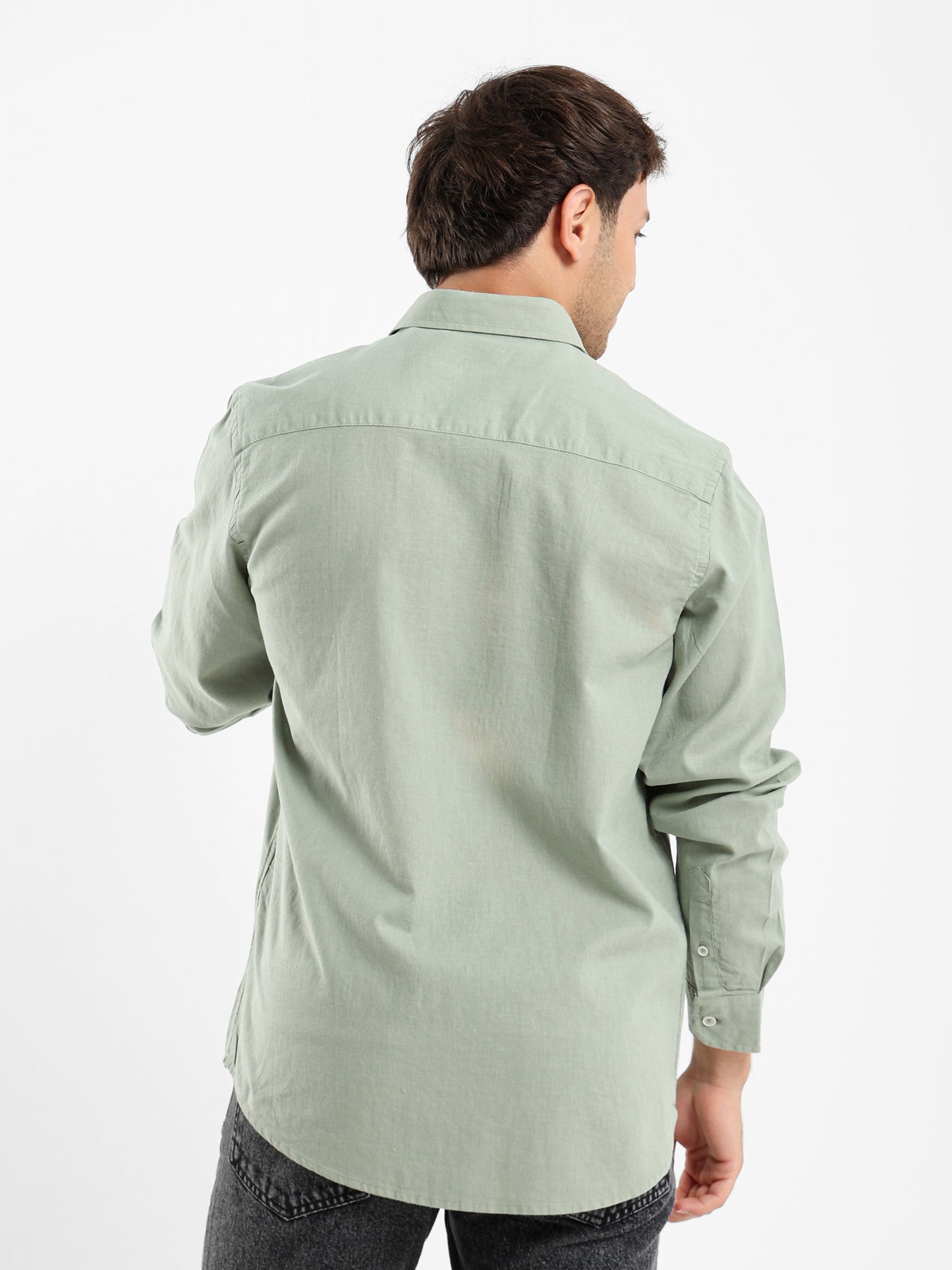 Plain Linen Long Sleeve Shirt