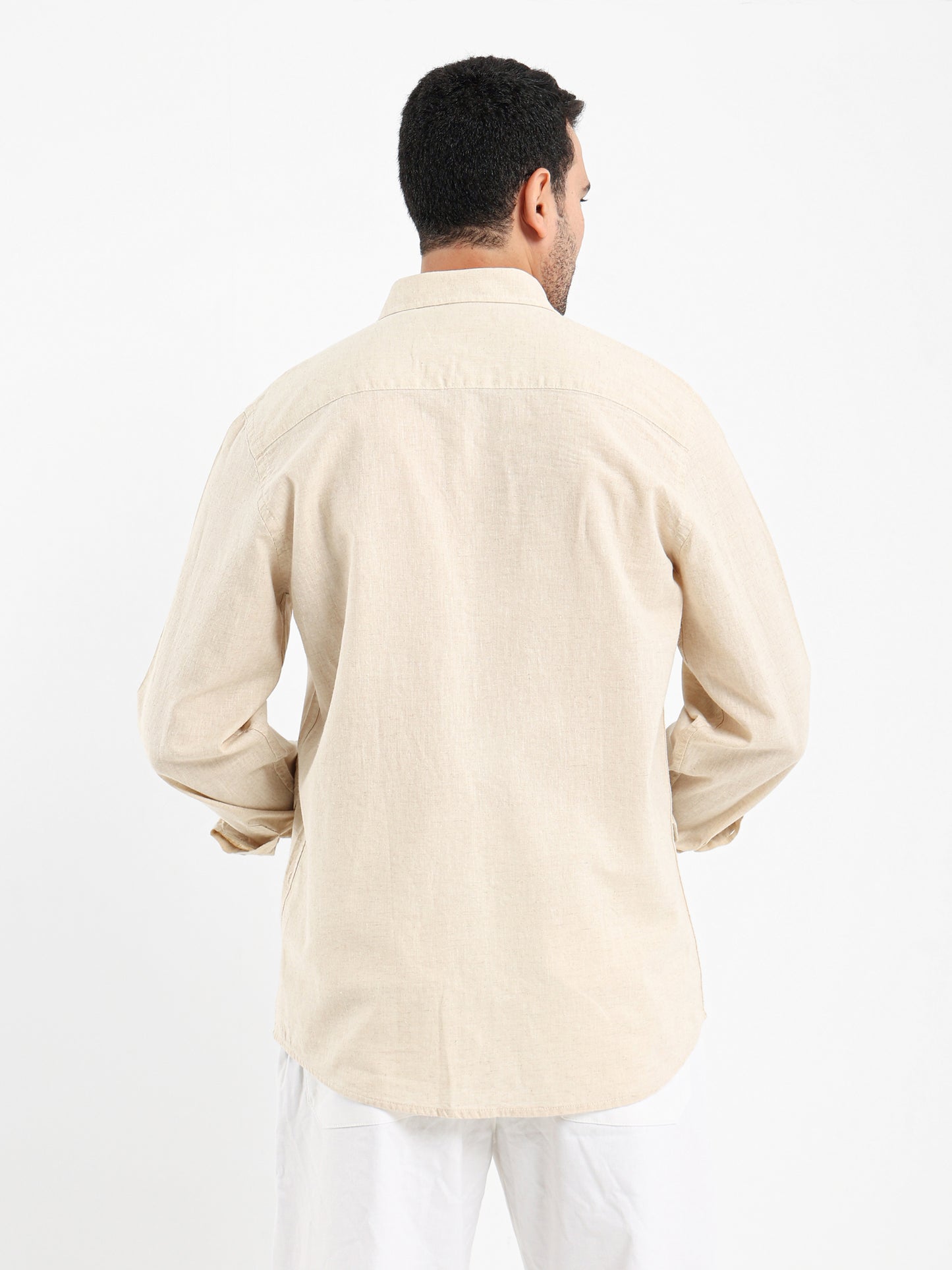Plain Linen Long Sleeve Shirt