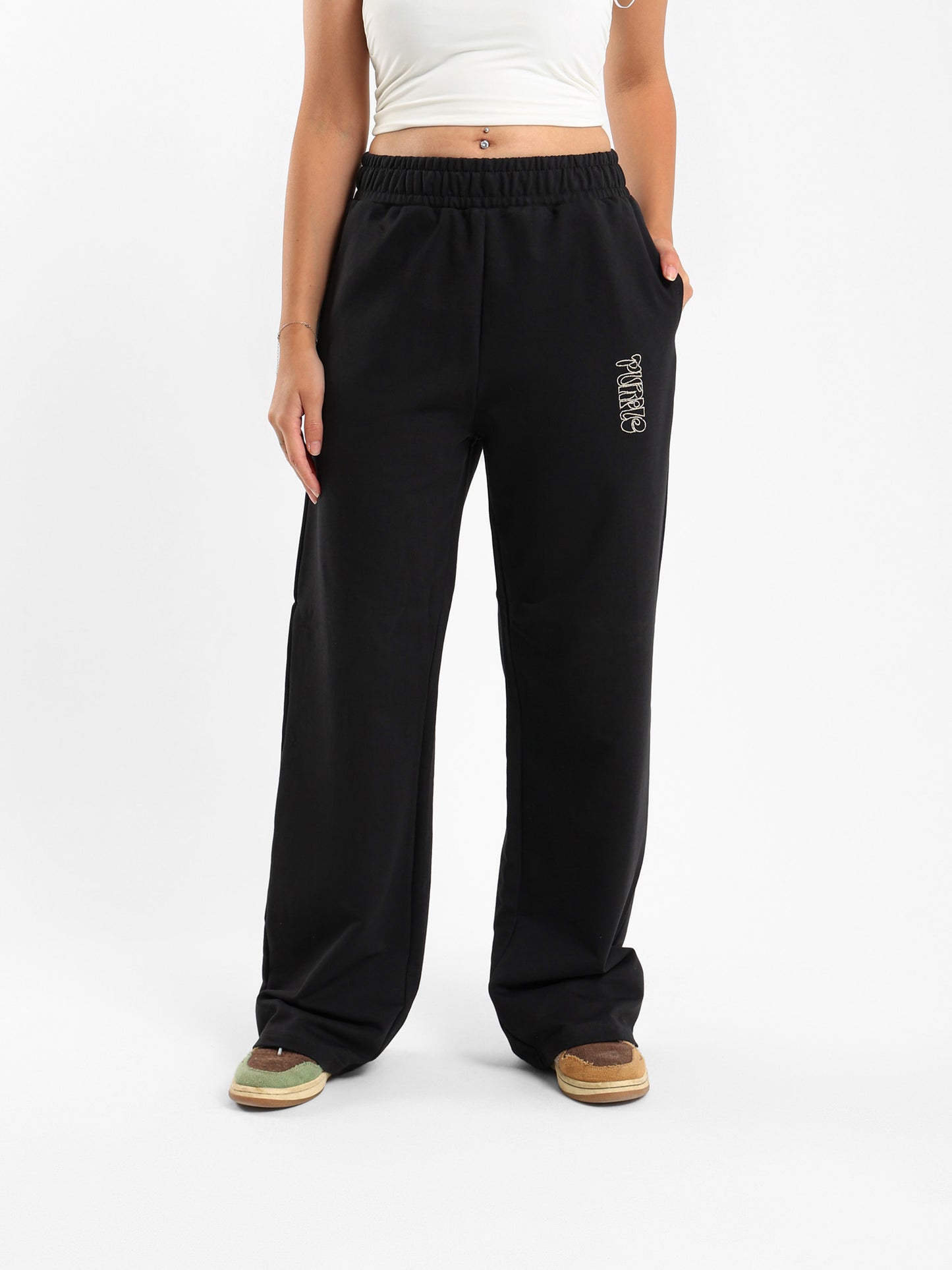 Jogger Pants with Embroidery