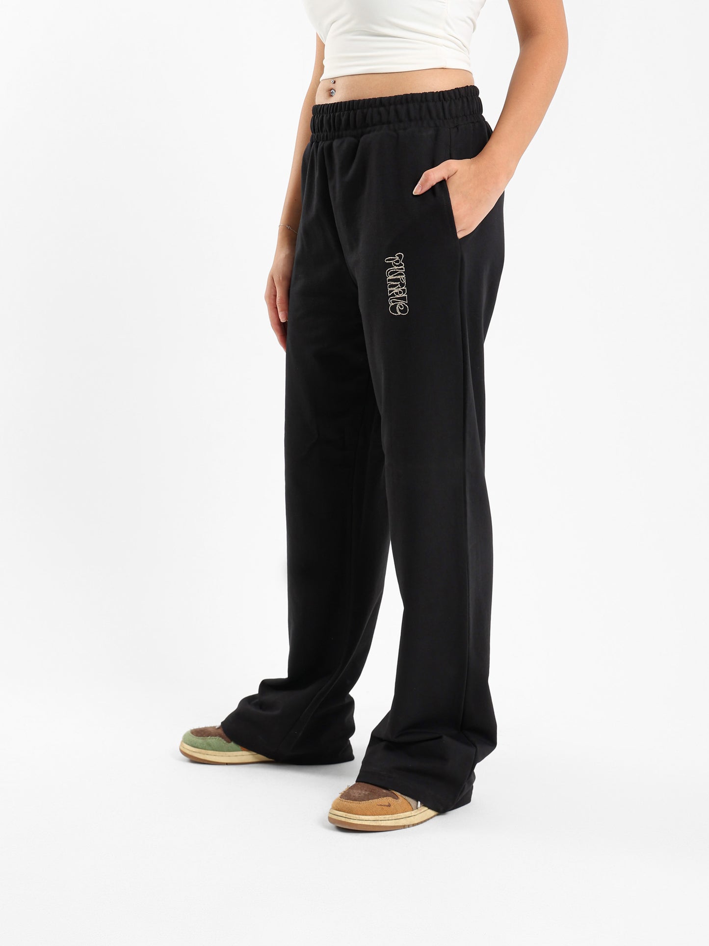 Jogger Pants with Embroidery