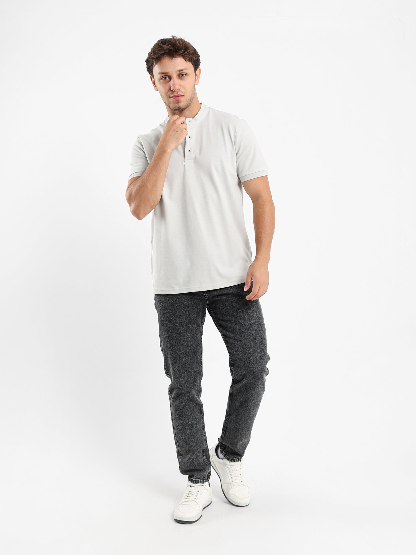 Grandad Collar Polo Shirt