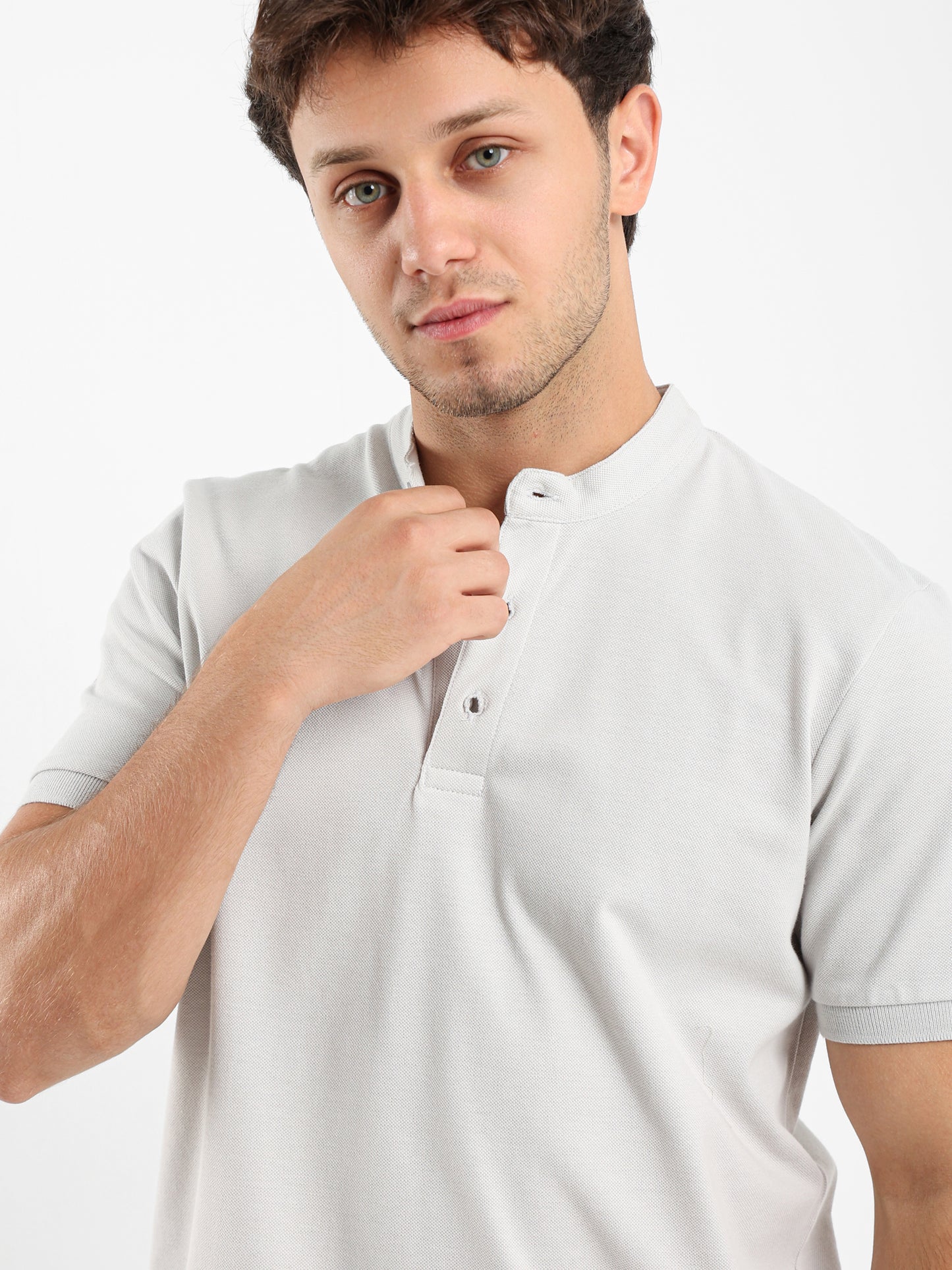 Grandad Collar Polo Shirt