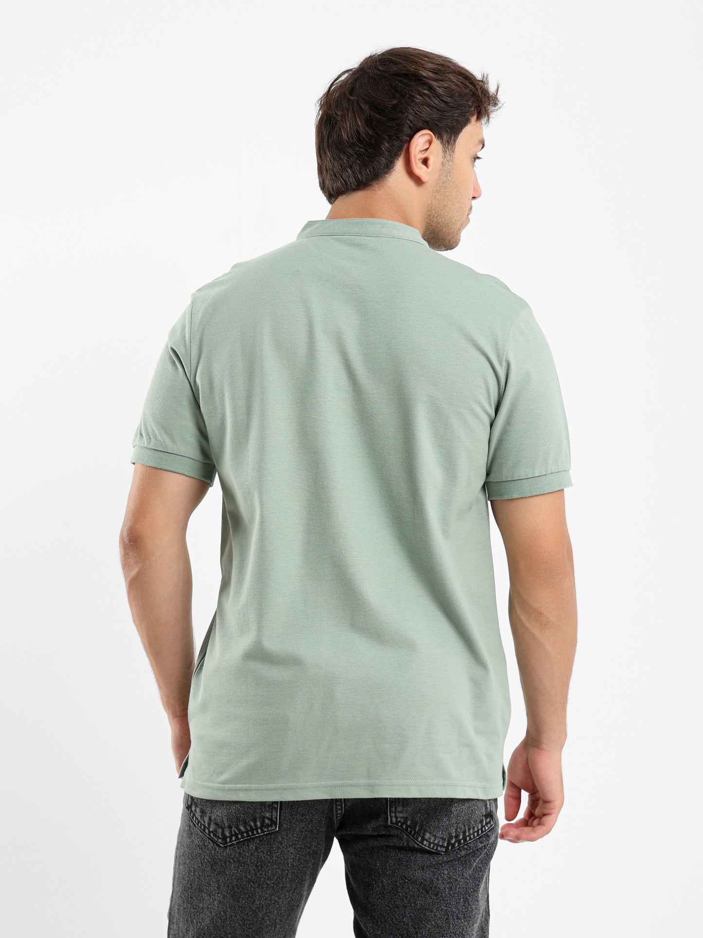 Grandad Collar Polo Shirt
