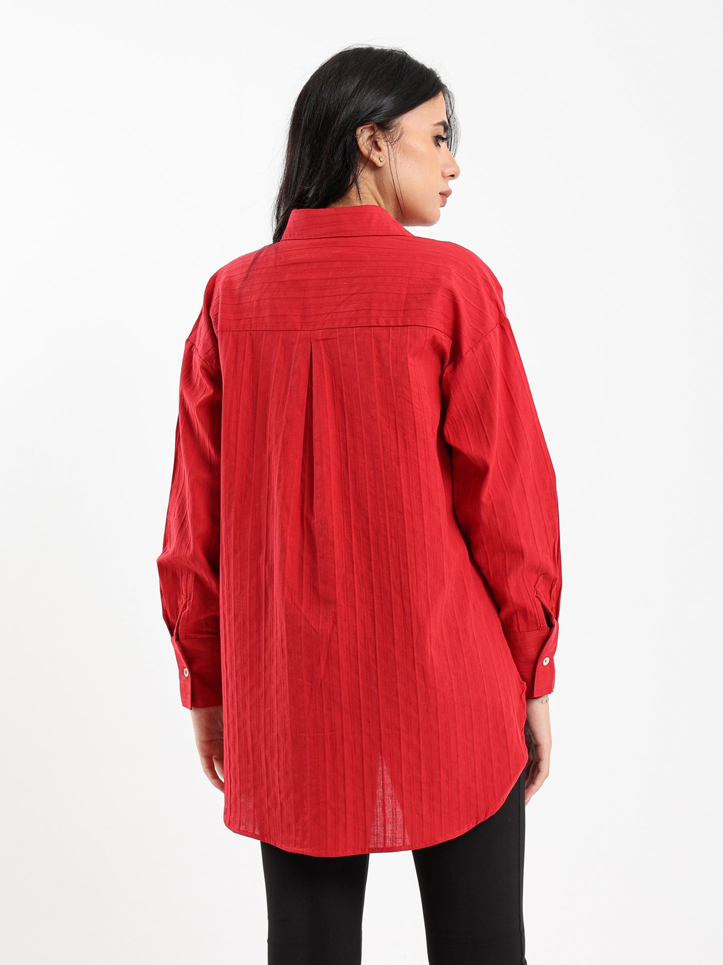 Embroidered Lines Loose Shirt